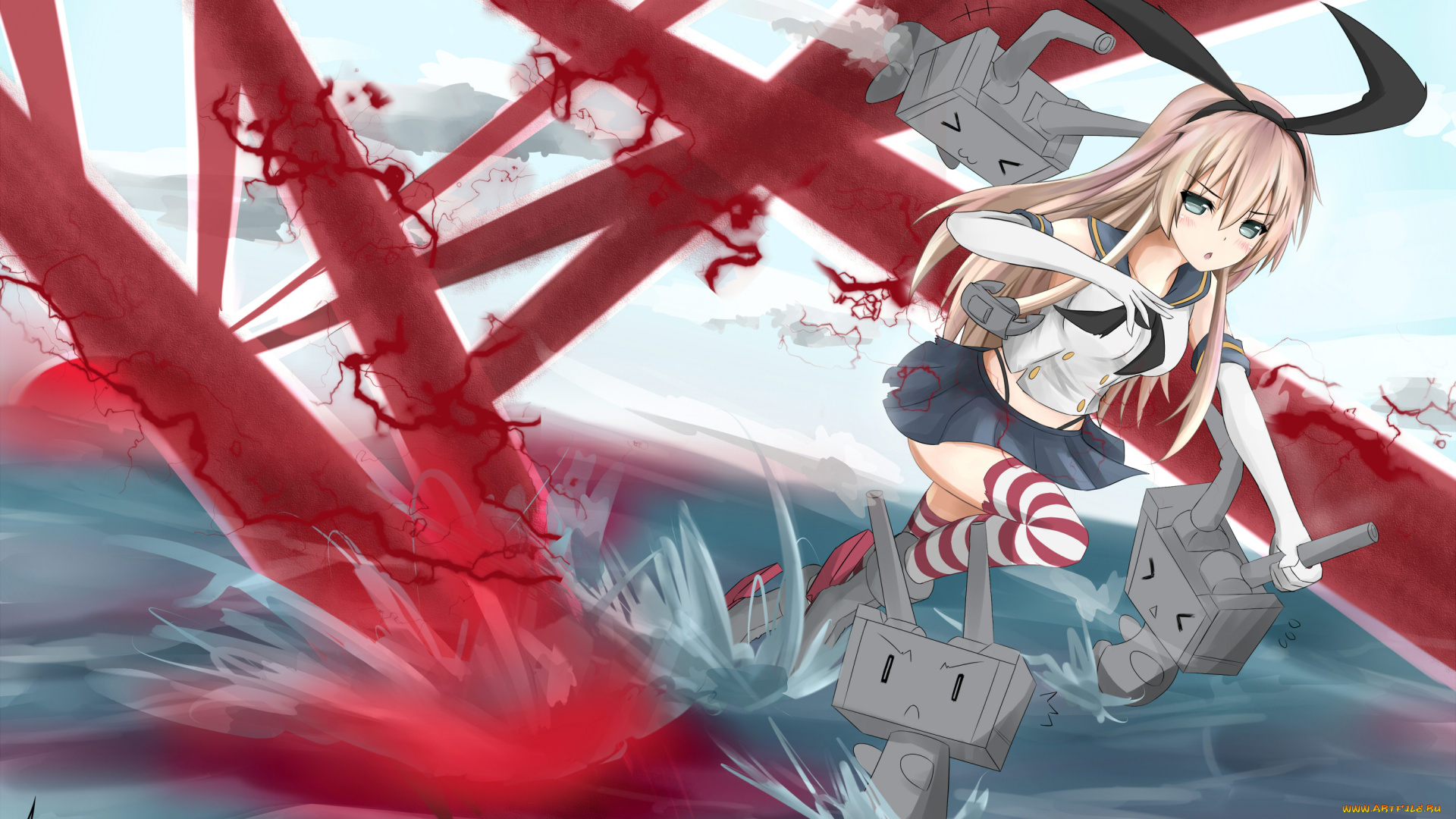 аниме, kantai, collection, kantai, collection, shimakaze, kancolle, арт, девушка