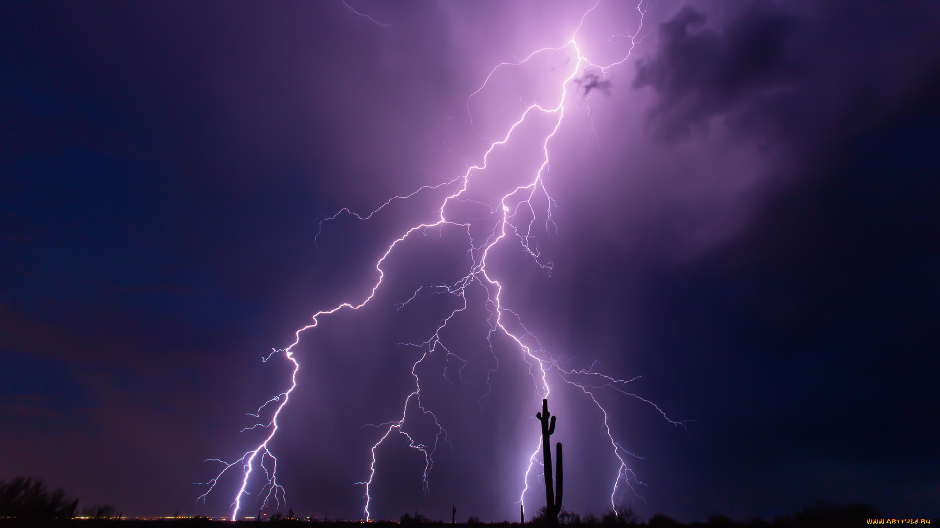 природа, молния, , гроза, фиолетовое, молнии, гроза, ночь, аризона, сша, тучи, небо