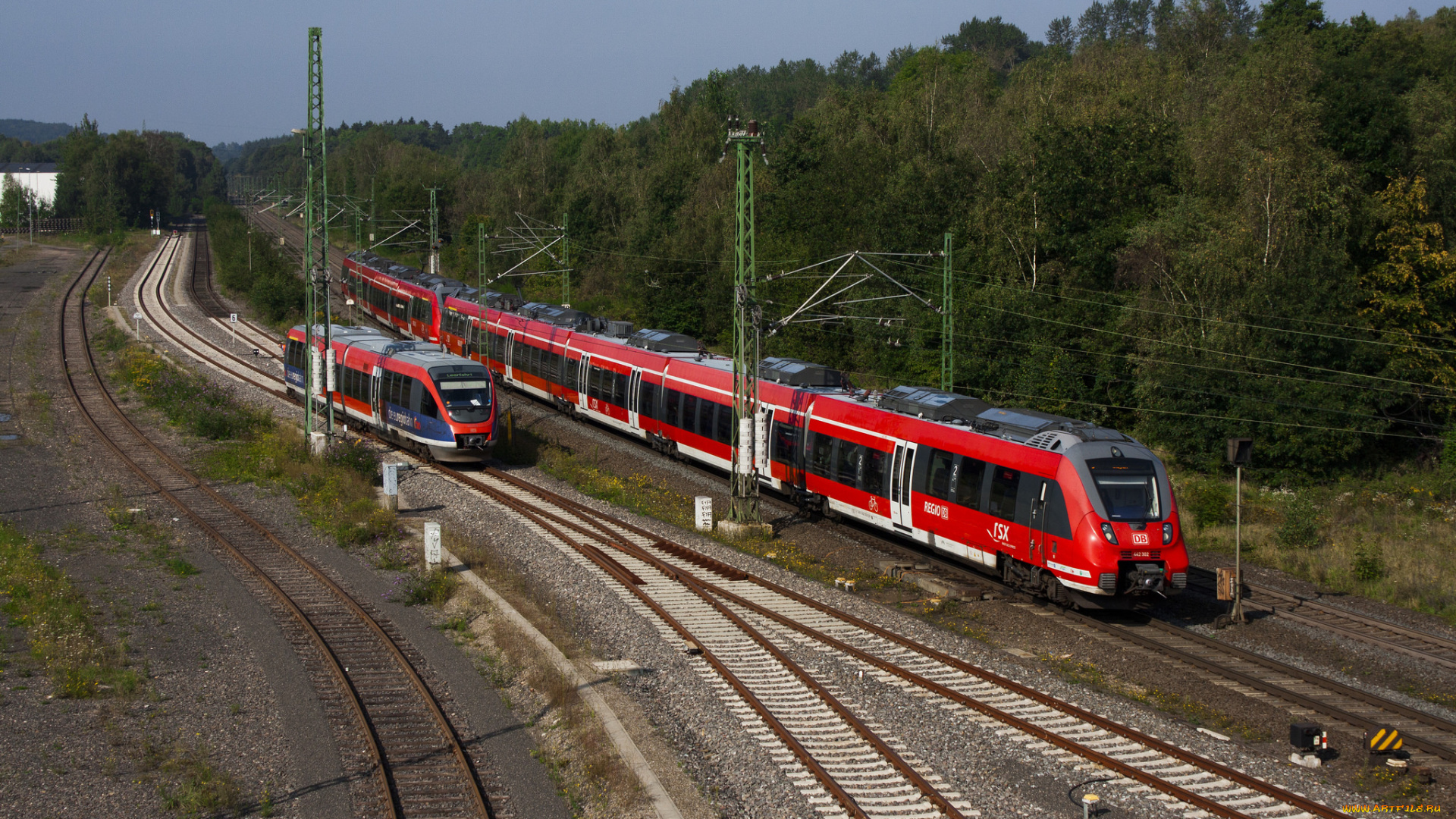 техника, поезда, железная, дорога, локомотив, состав