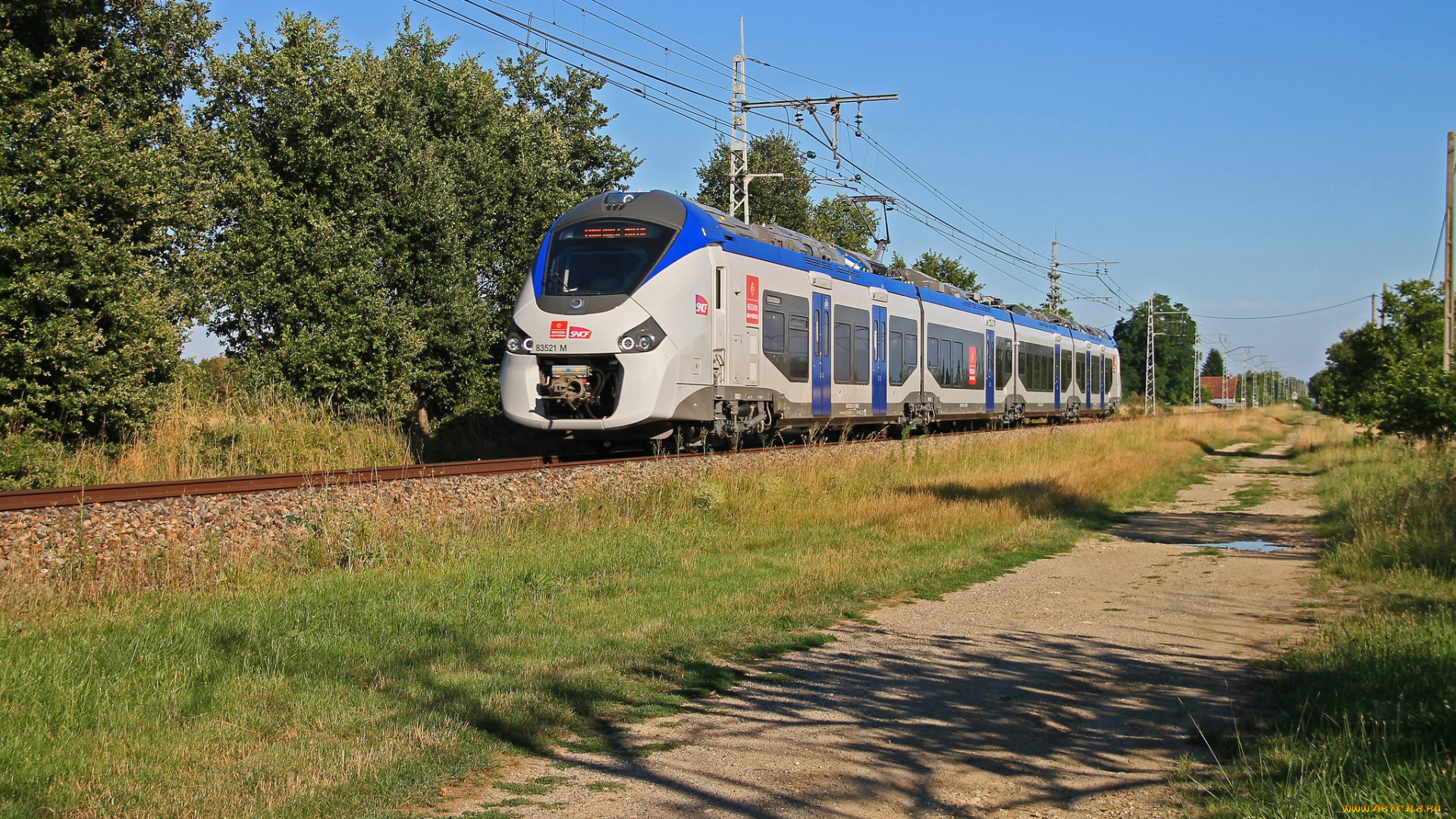 техника, поезда, железная, дорога, локомотив, состав