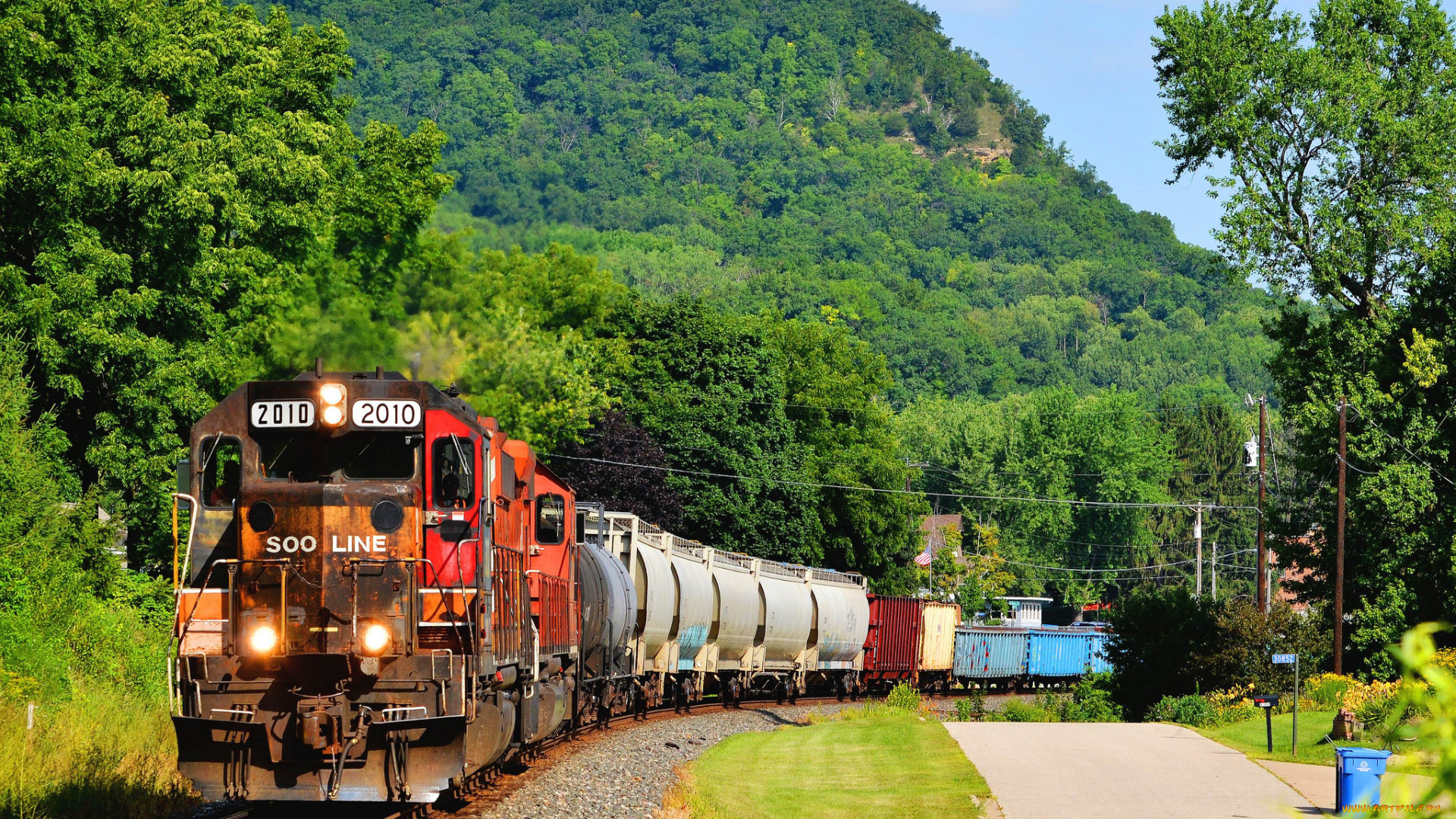 техника, поезда, железная, дорога, локомотив, состав