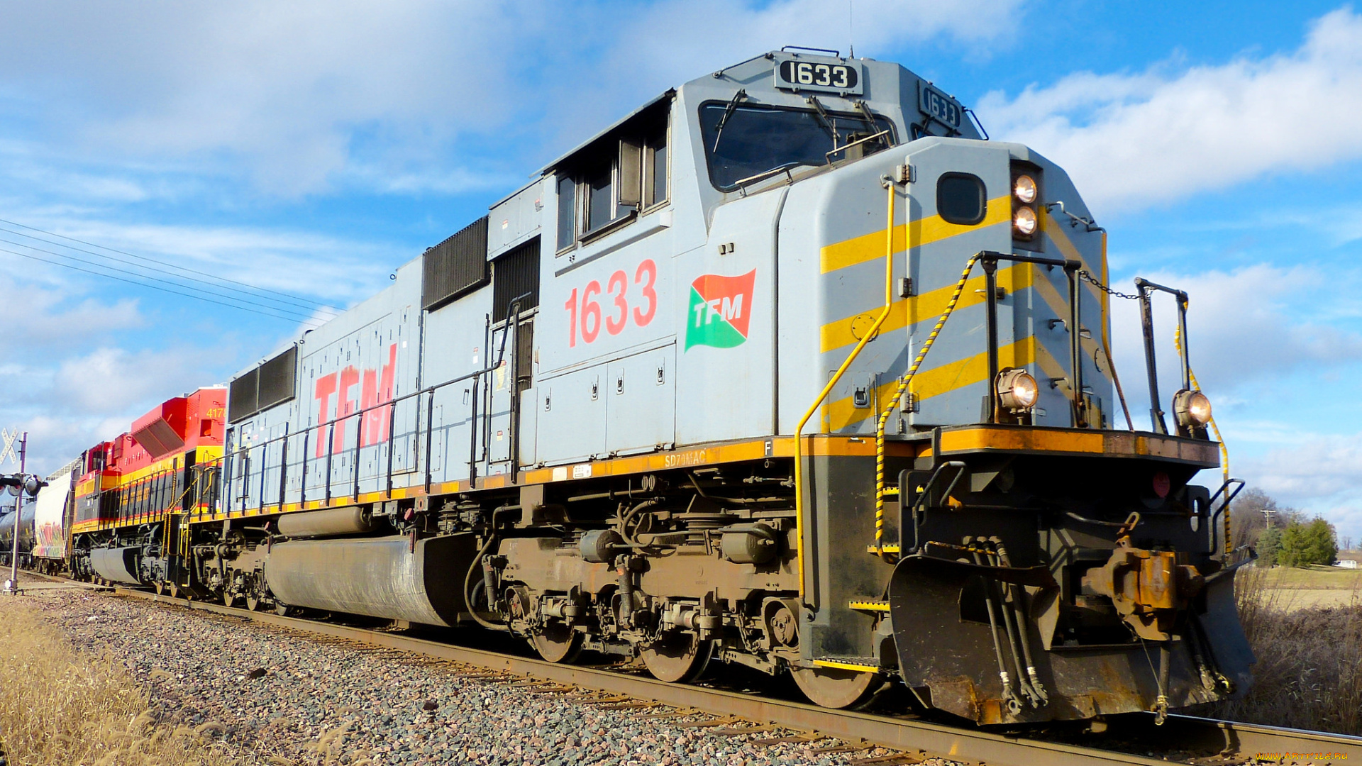 техника, поезда, железная, дорога, локомотив, состав