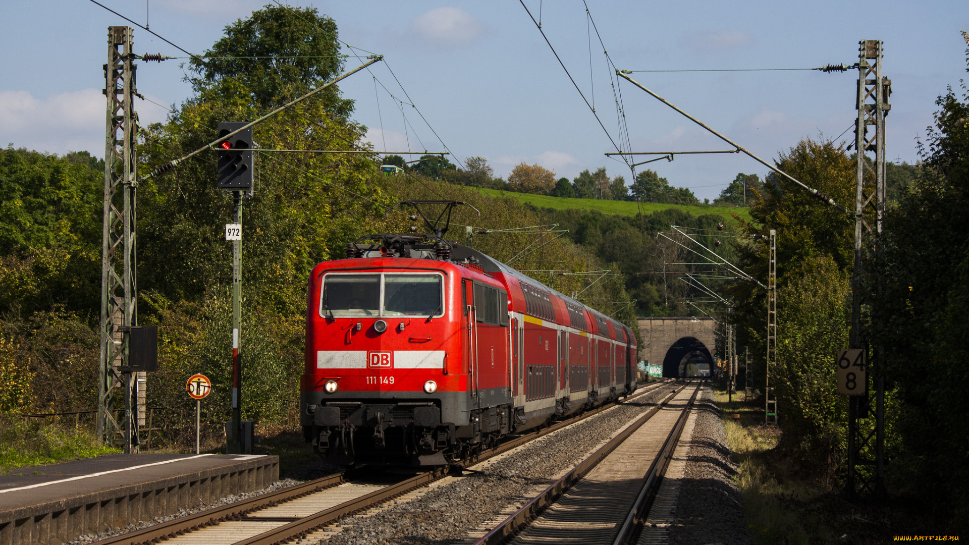 техника, поезда, железная, дорога, локомотив, состав