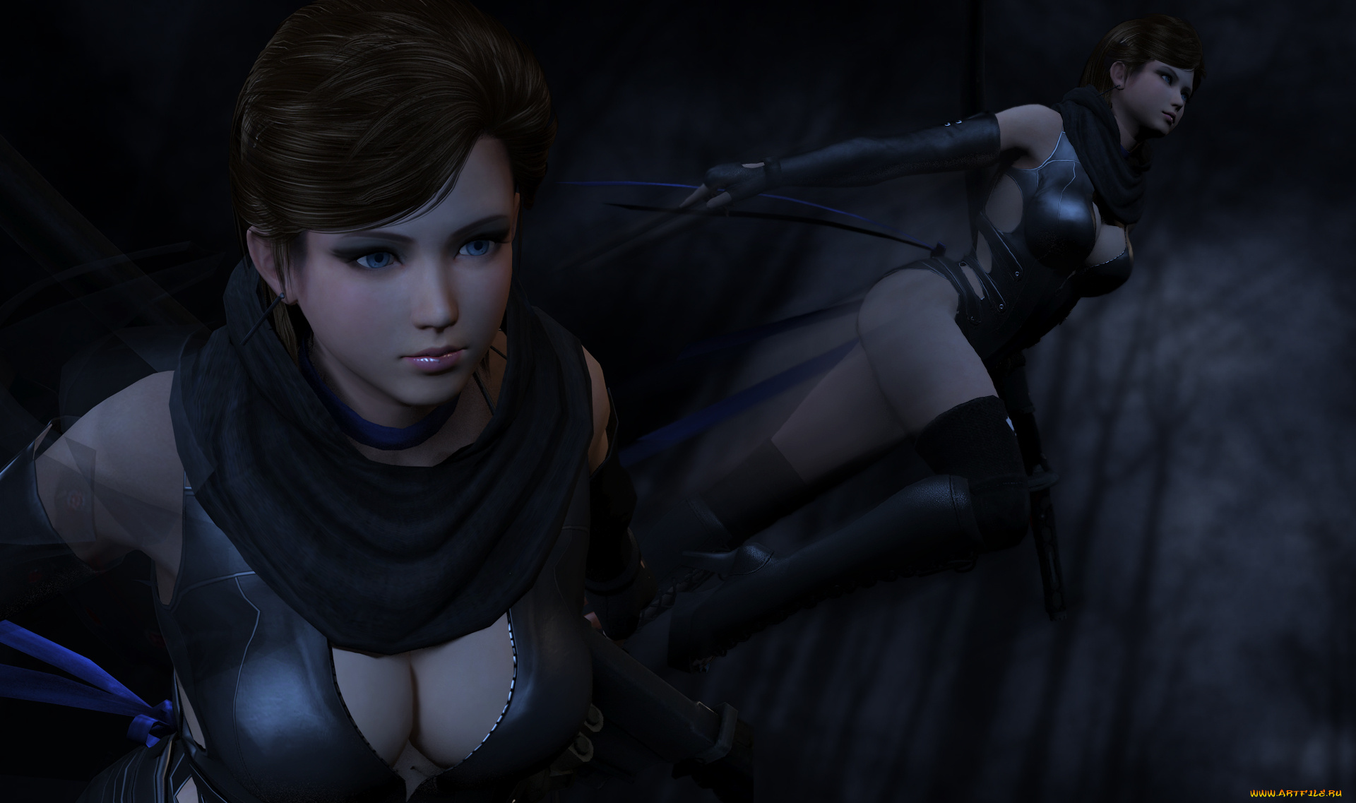 3д, графика, фантазия, , fantasy, девушки, фон, взгляд