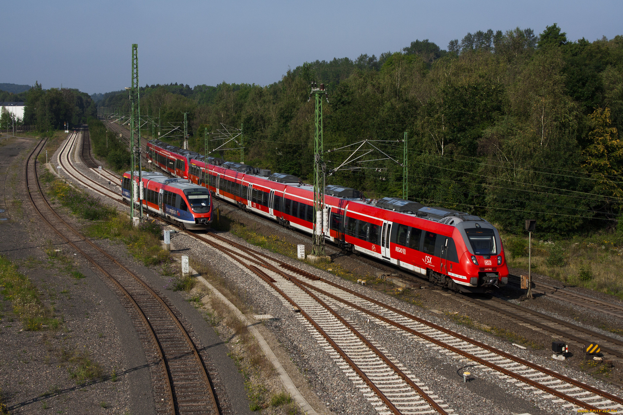 техника, поезда, железная, дорога, локомотив, состав