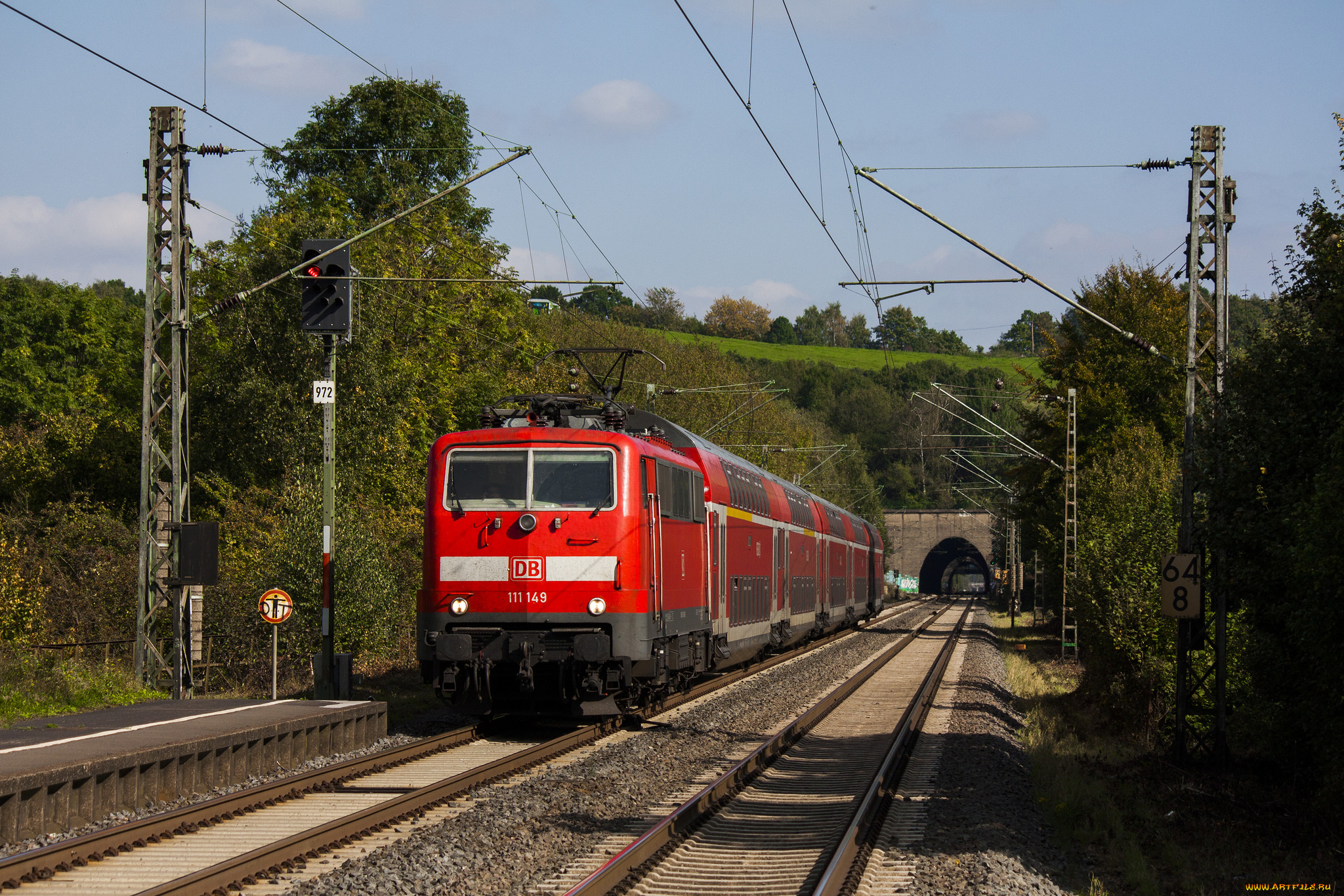 техника, поезда, железная, дорога, локомотив, состав