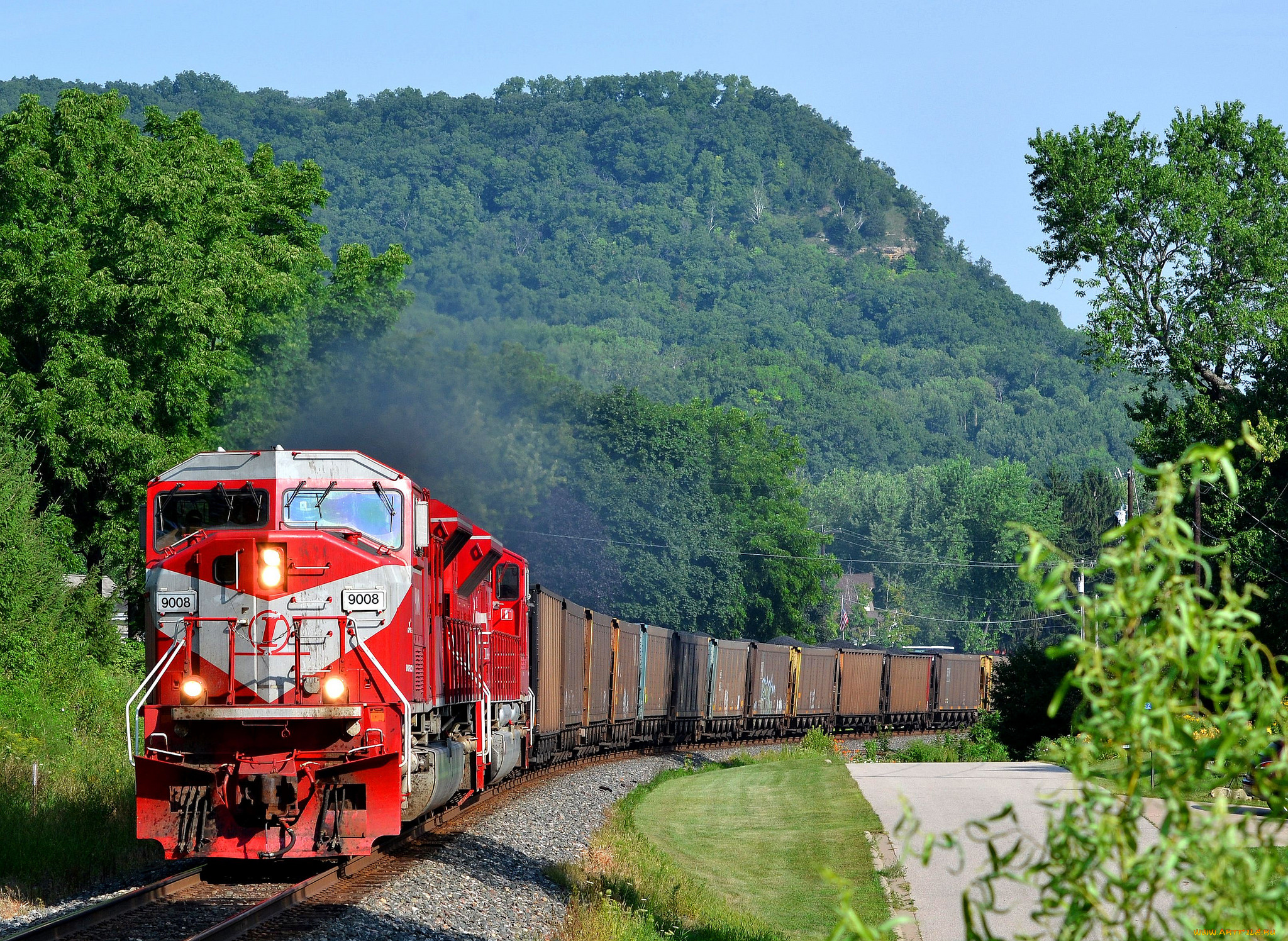 техника, поезда, железная, дорога, локомотив, состав