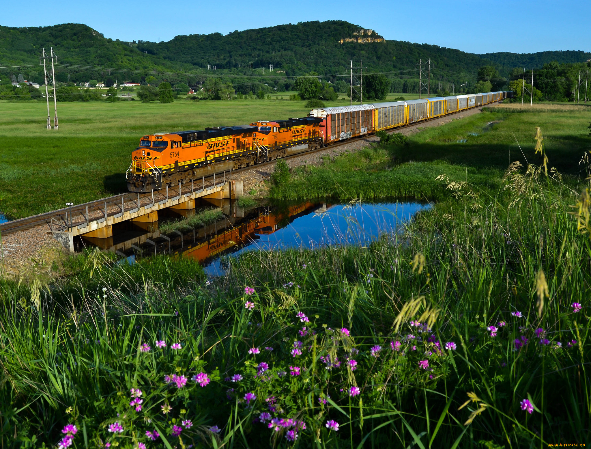 техника, поезда, железная, дорога, локомотив, состав