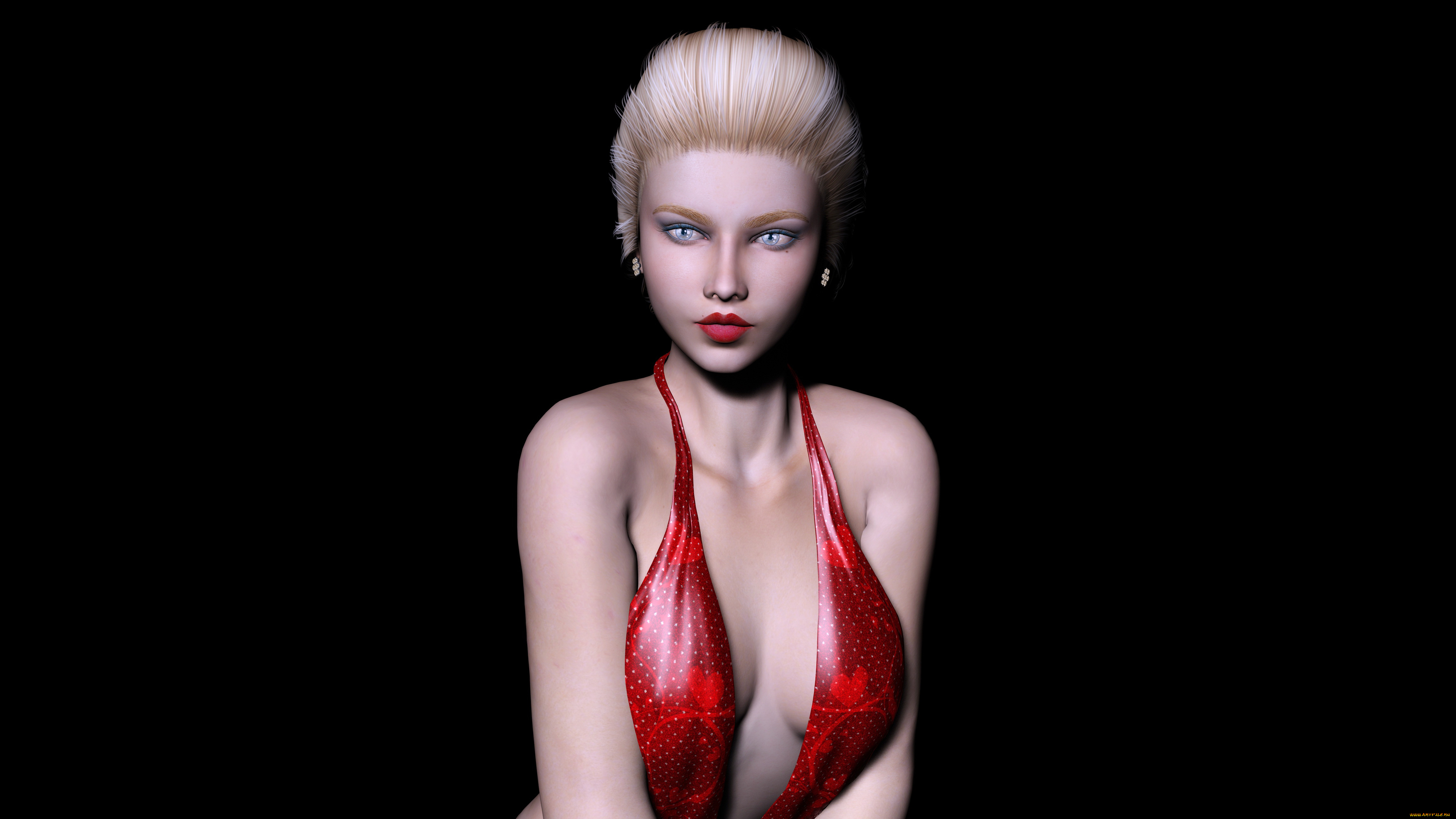 claudia, 3д, графика, люди, , people, блондинка, взгляд, фон, девушка