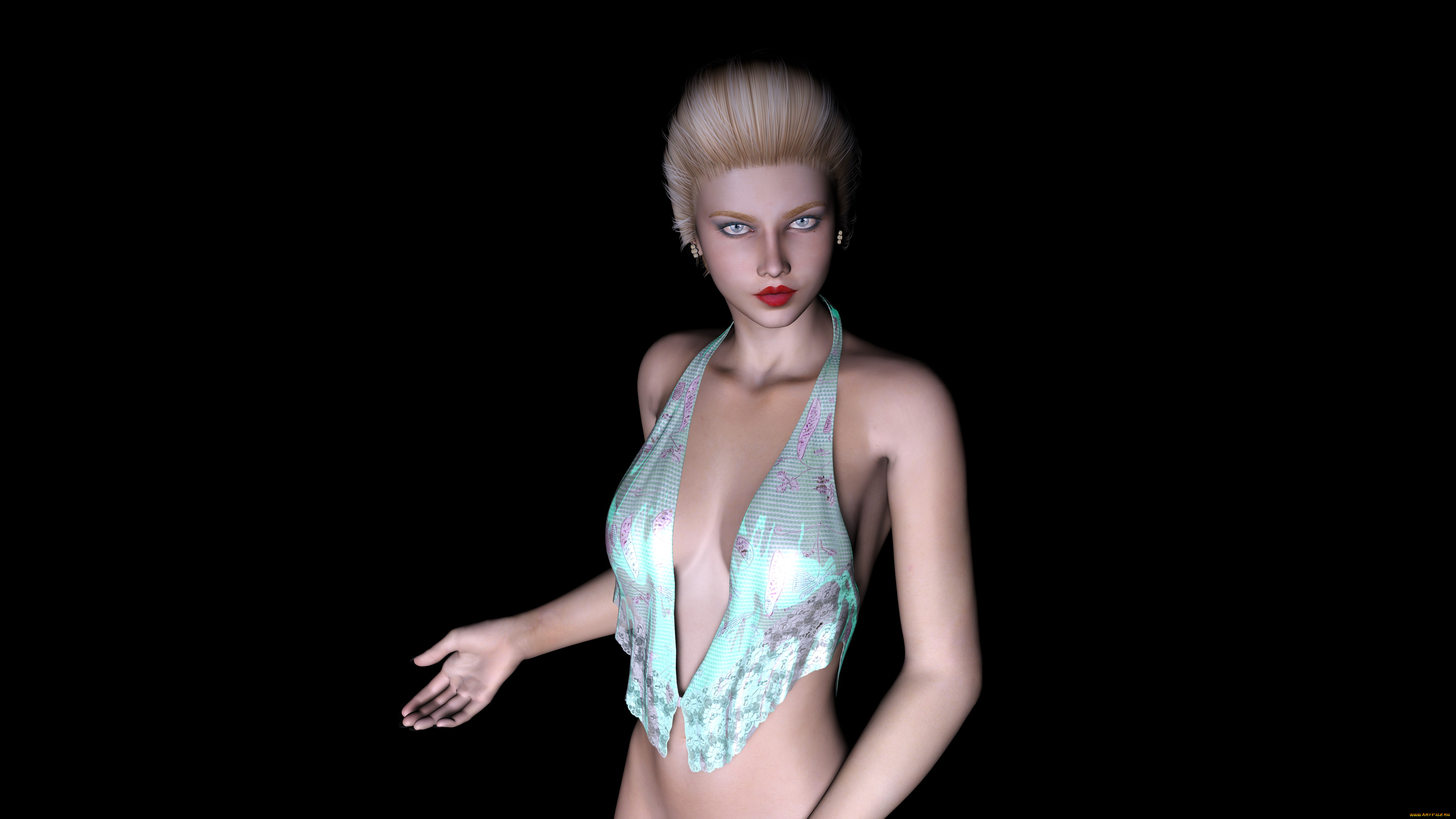 claudia, 3д, графика, люди, , people, фон, девушка, взгляд, блондинка