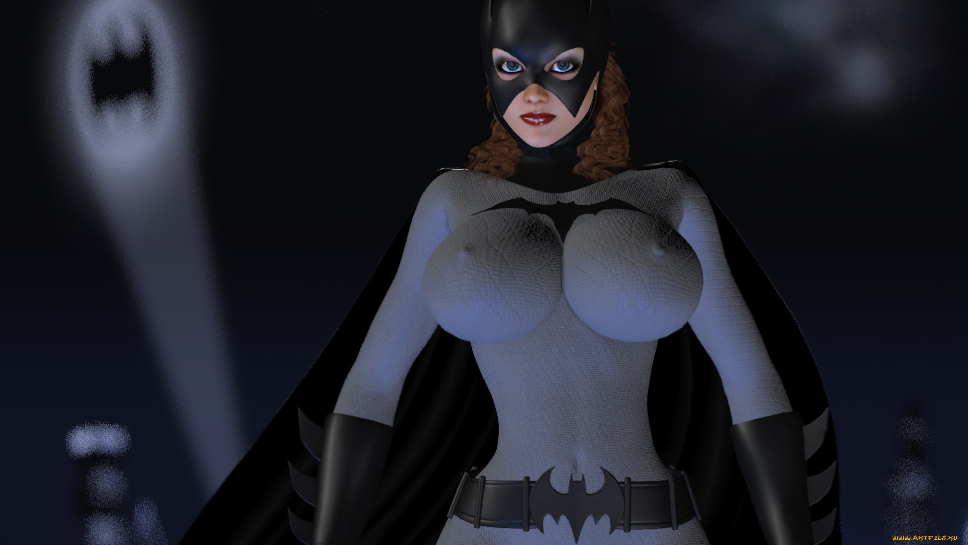 3д, графика, фантазия, , fantasy, девушка, супермен, фон, взгляд