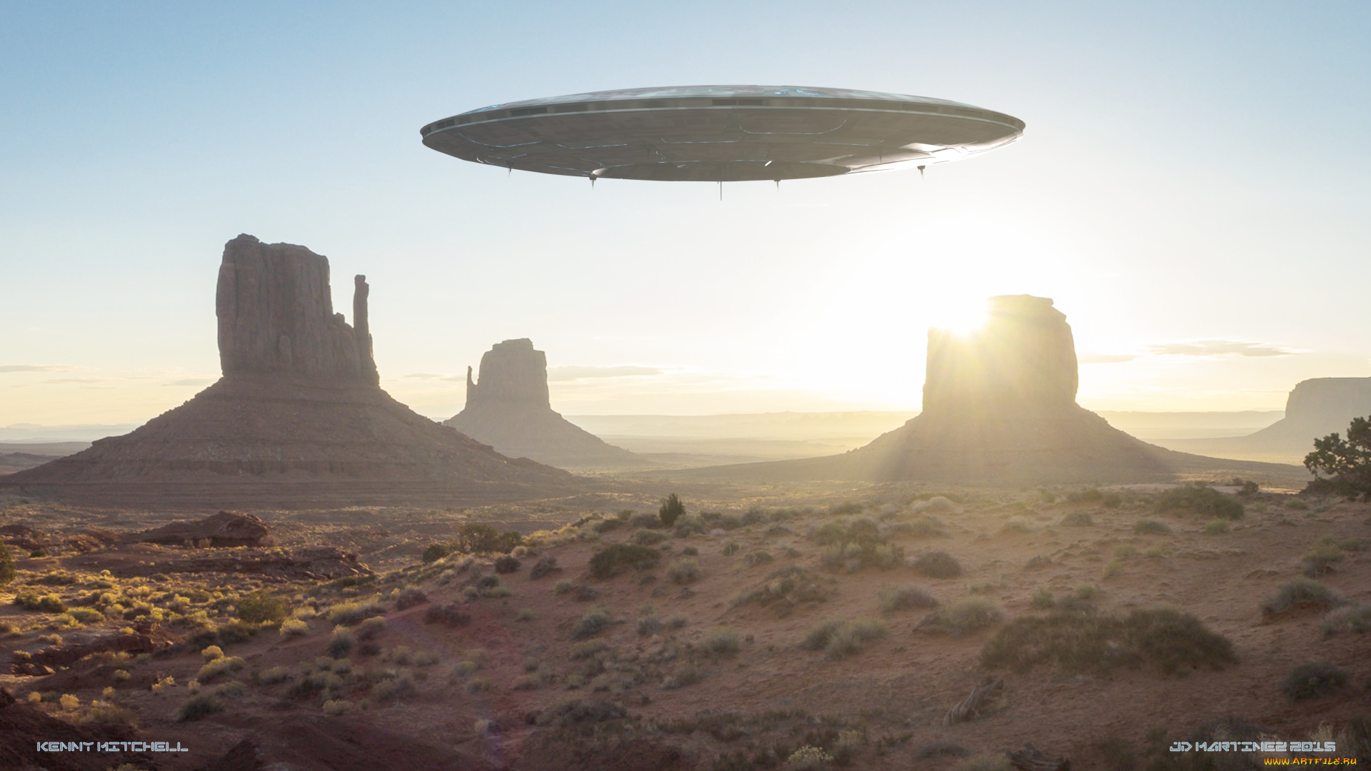 фэнтези, фотоарт, нло, летающая, тарелка