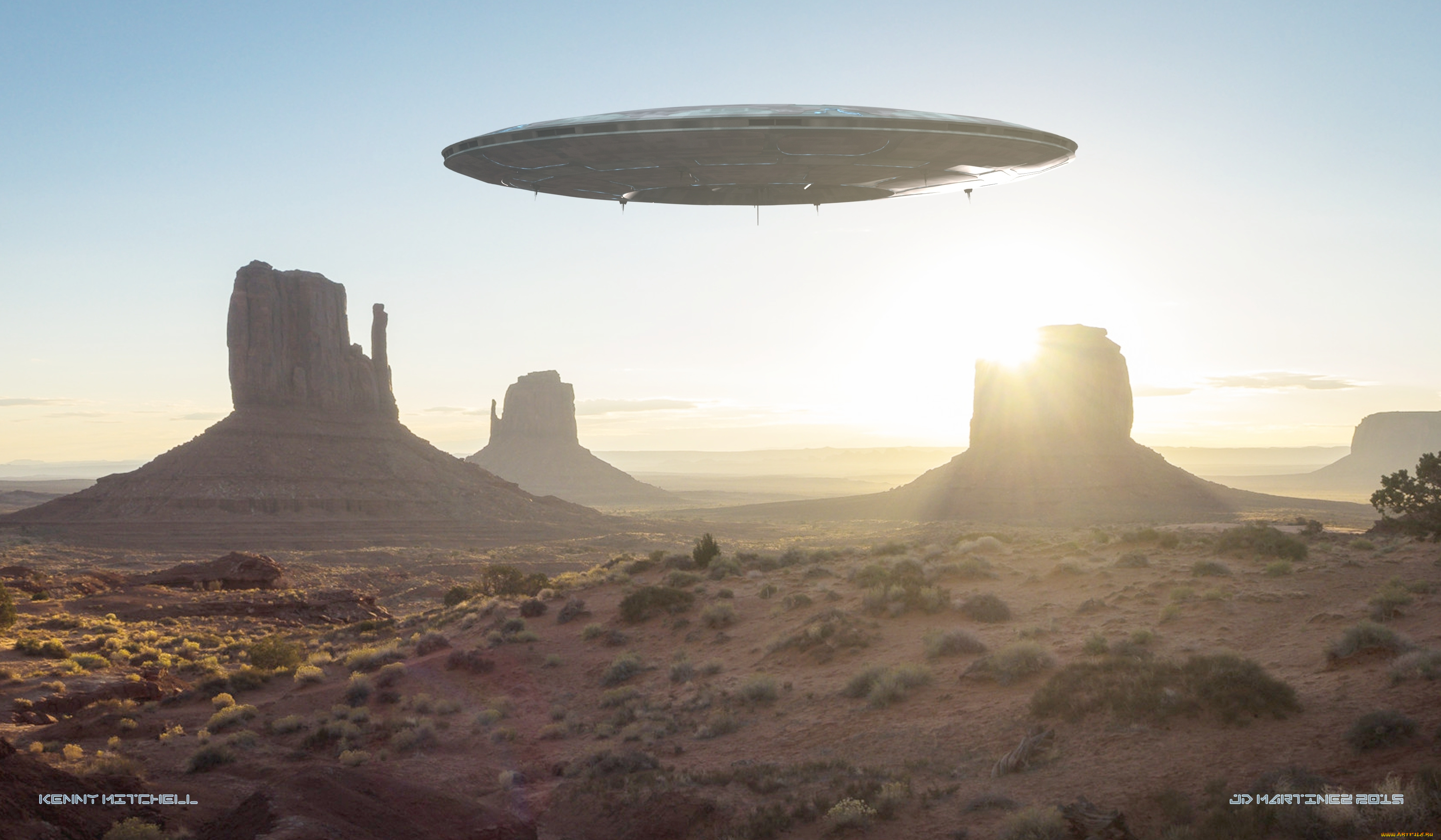 фэнтези, фотоарт, нло, летающая, тарелка