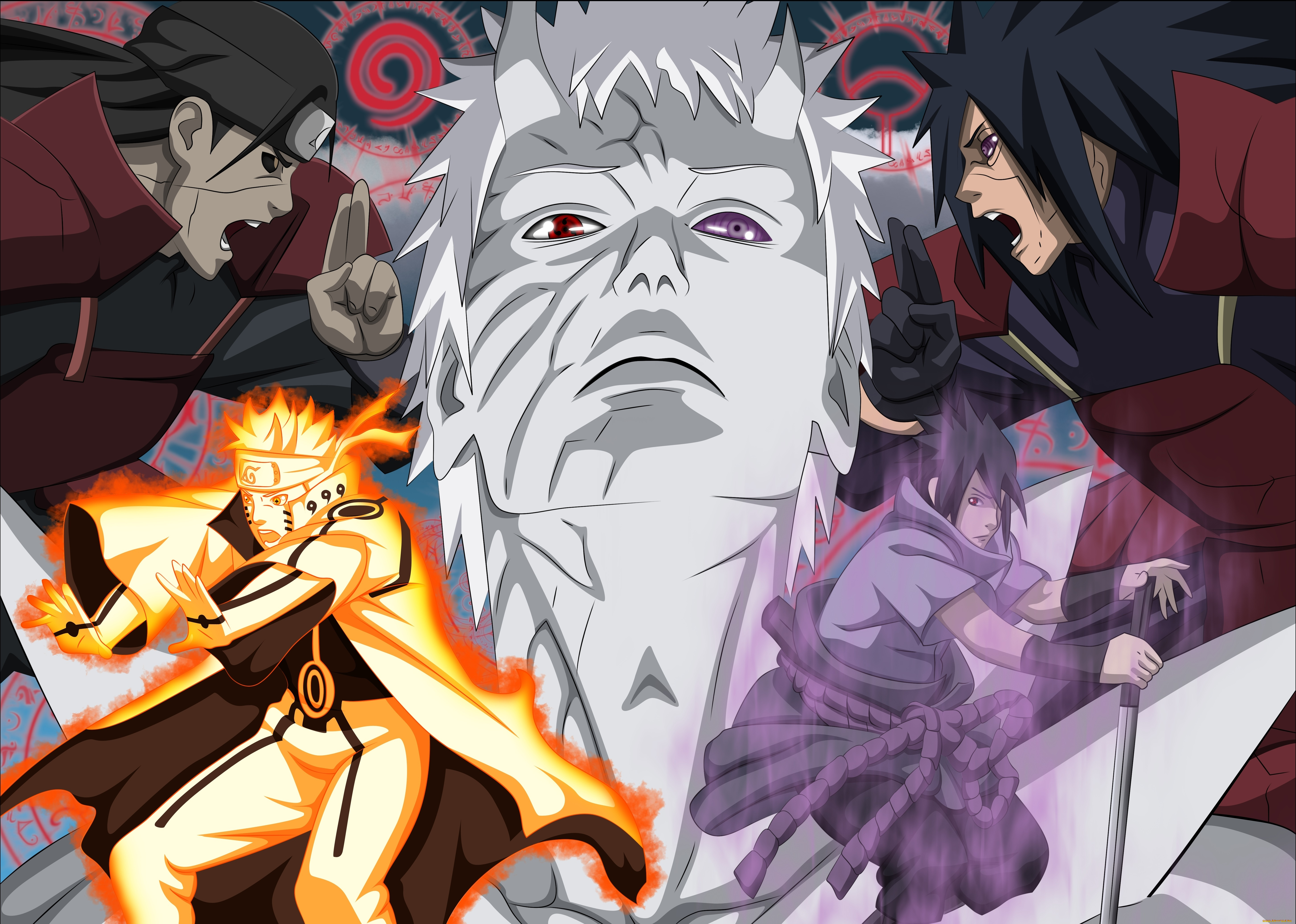 аниме, naruto, madara, uchiha