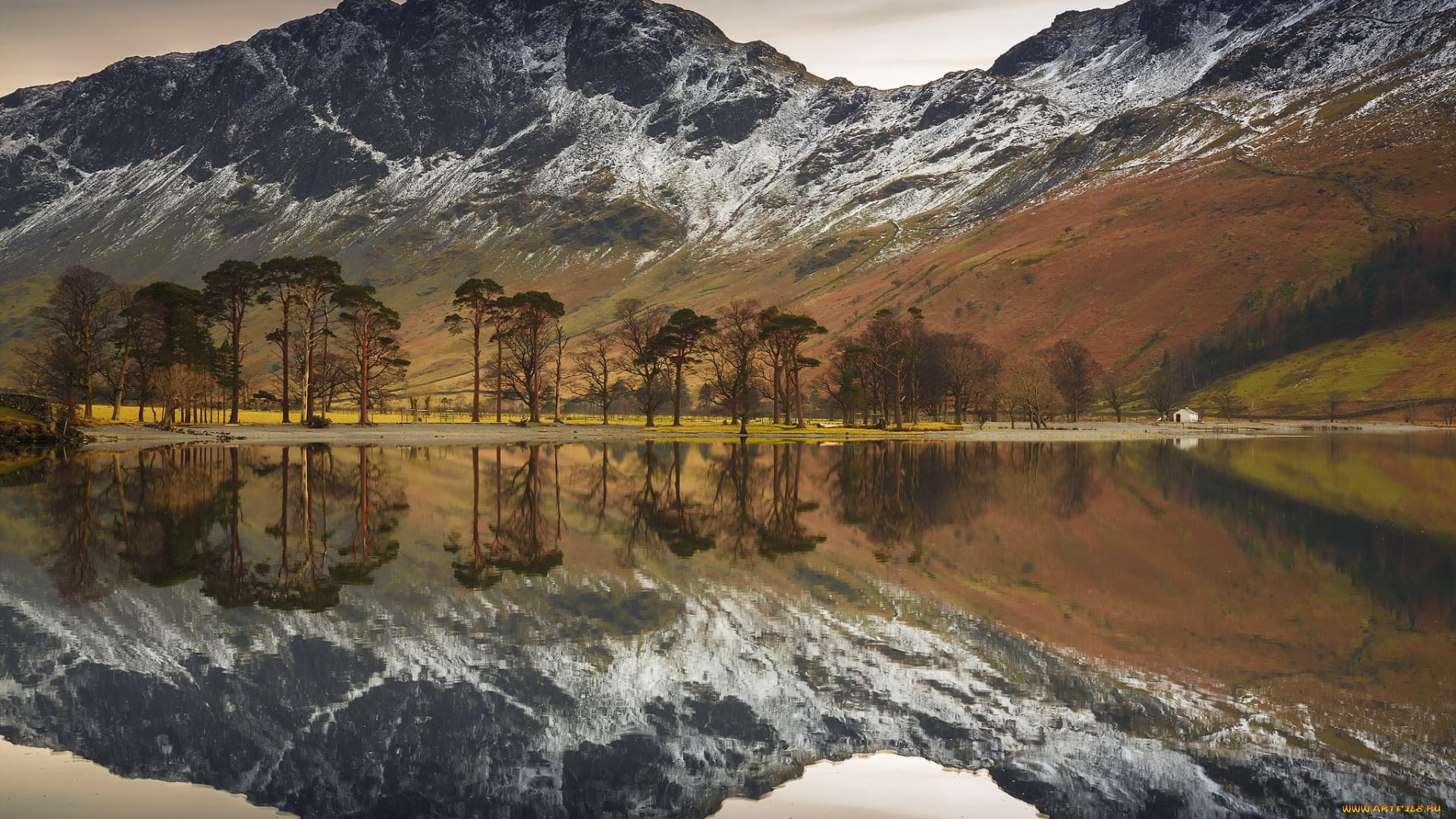 природа, горы, озеро, пейзаж