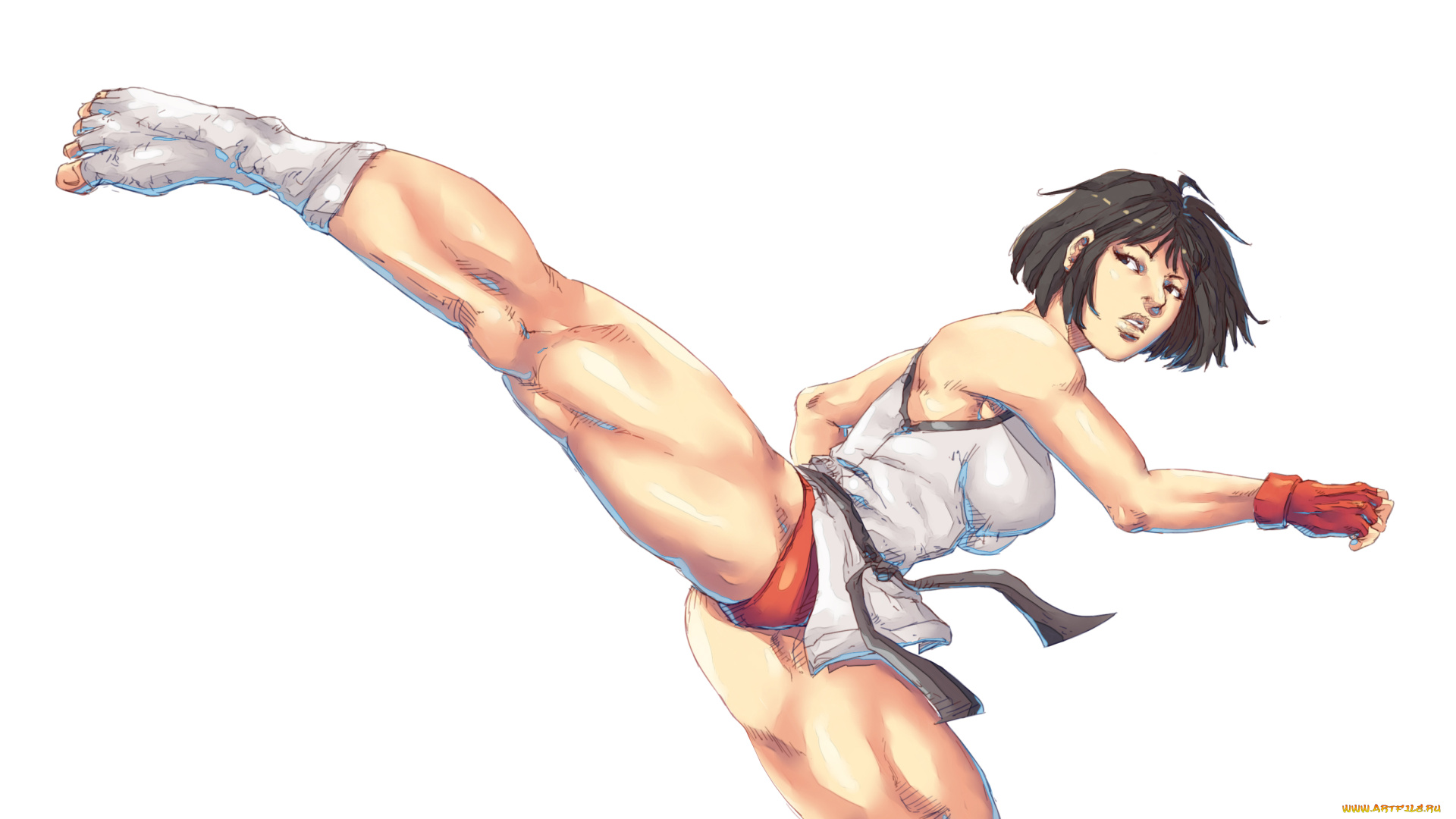 рисованное, комиксы, удар, взгляд, фон, девушка