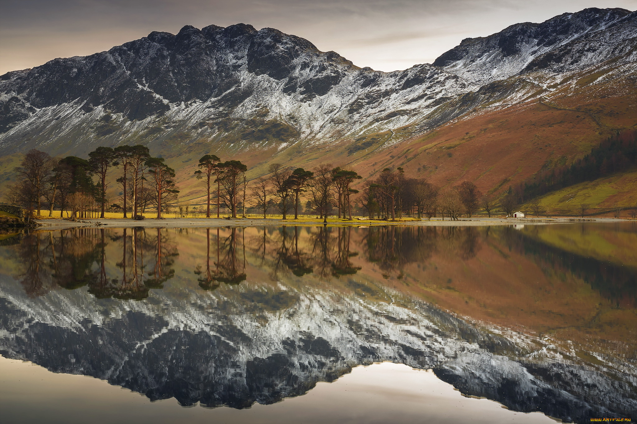 природа, горы, озеро, пейзаж