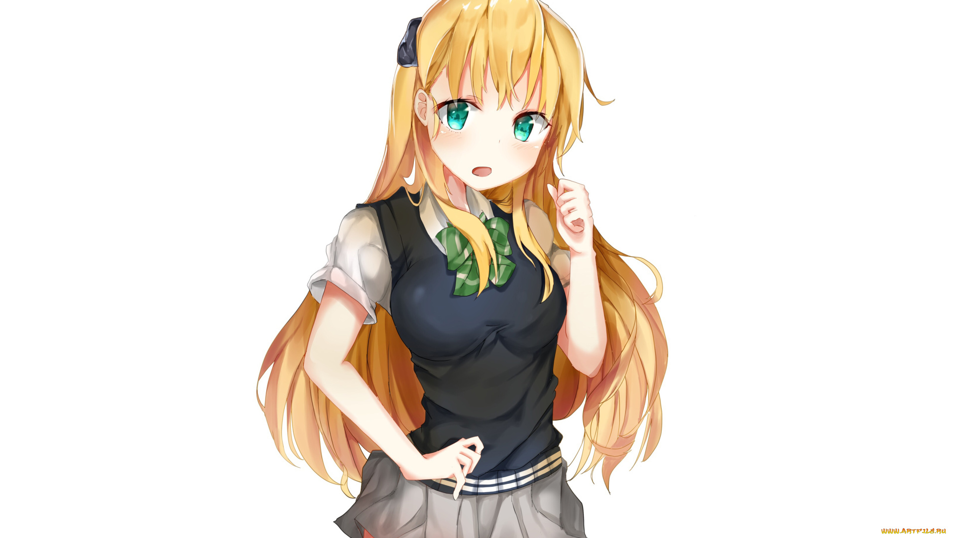 аниме, azur, lane, фон, взгляд, девушка