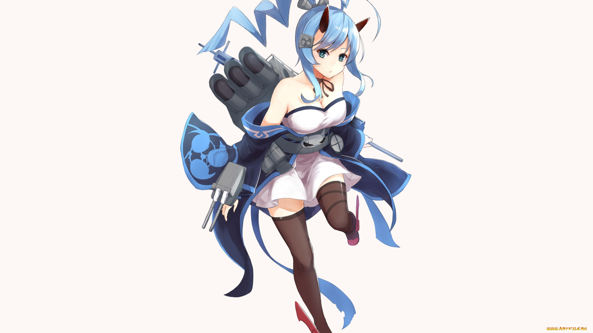 аниме, azur, lane, фон, взгляд, девушка