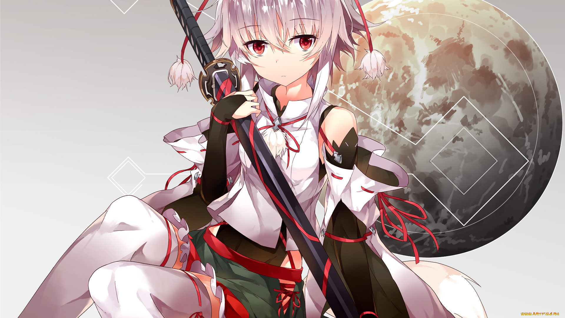 аниме, fate, stay, night, девушка