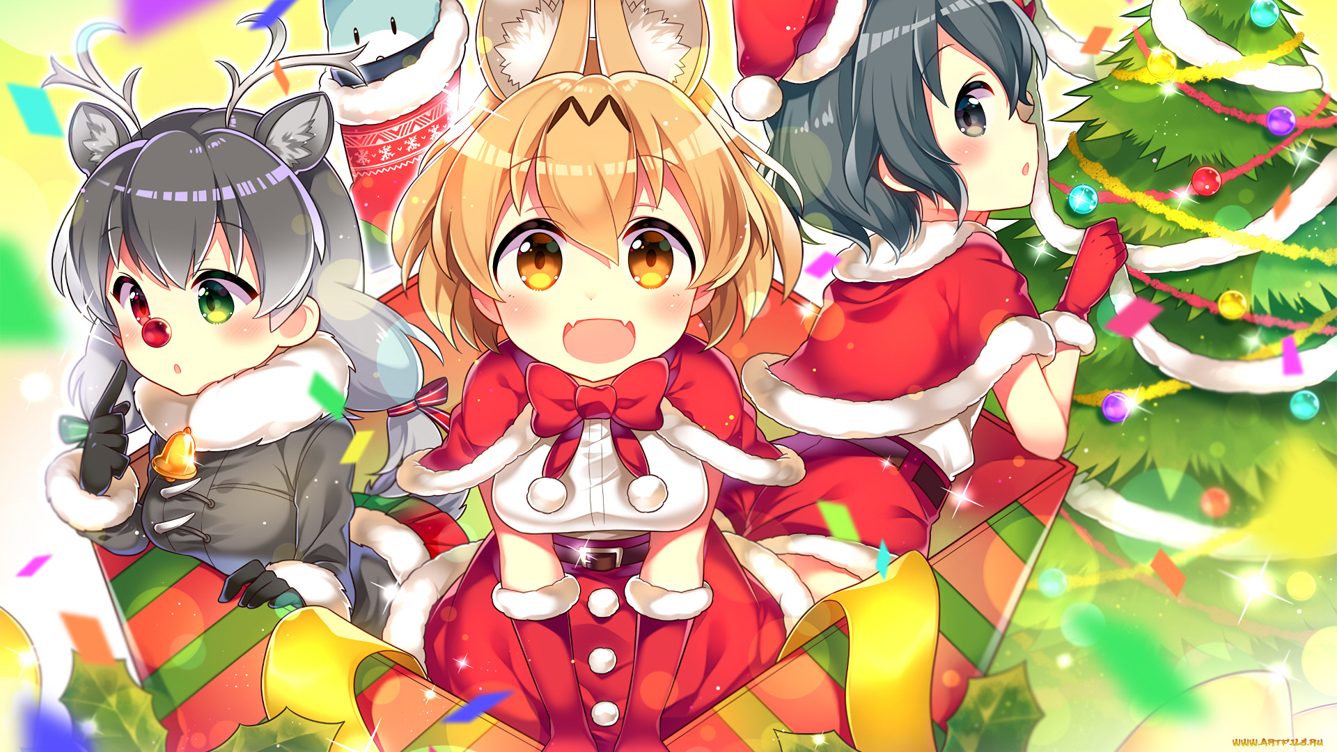 аниме, kemono, friends, девочки