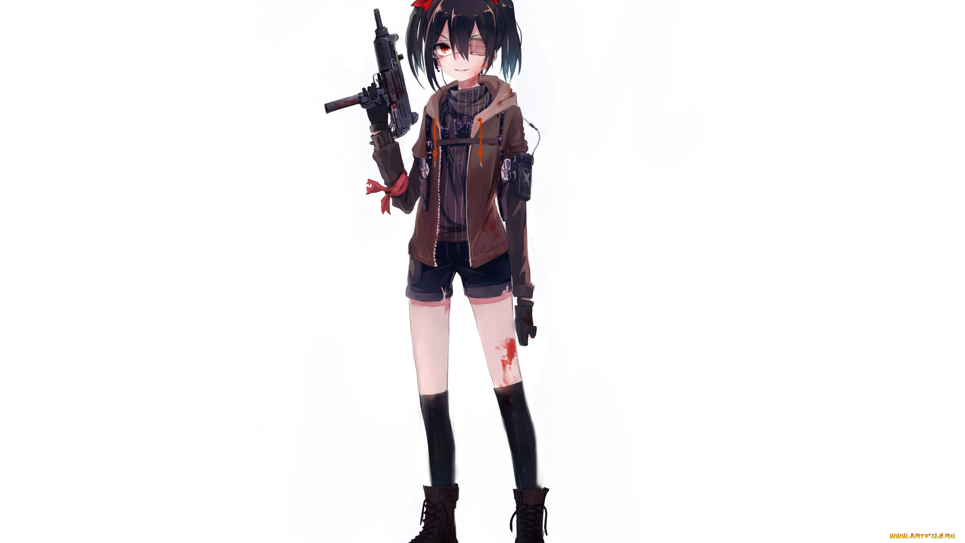 аниме, оружие, , техника, , технологии, девушка