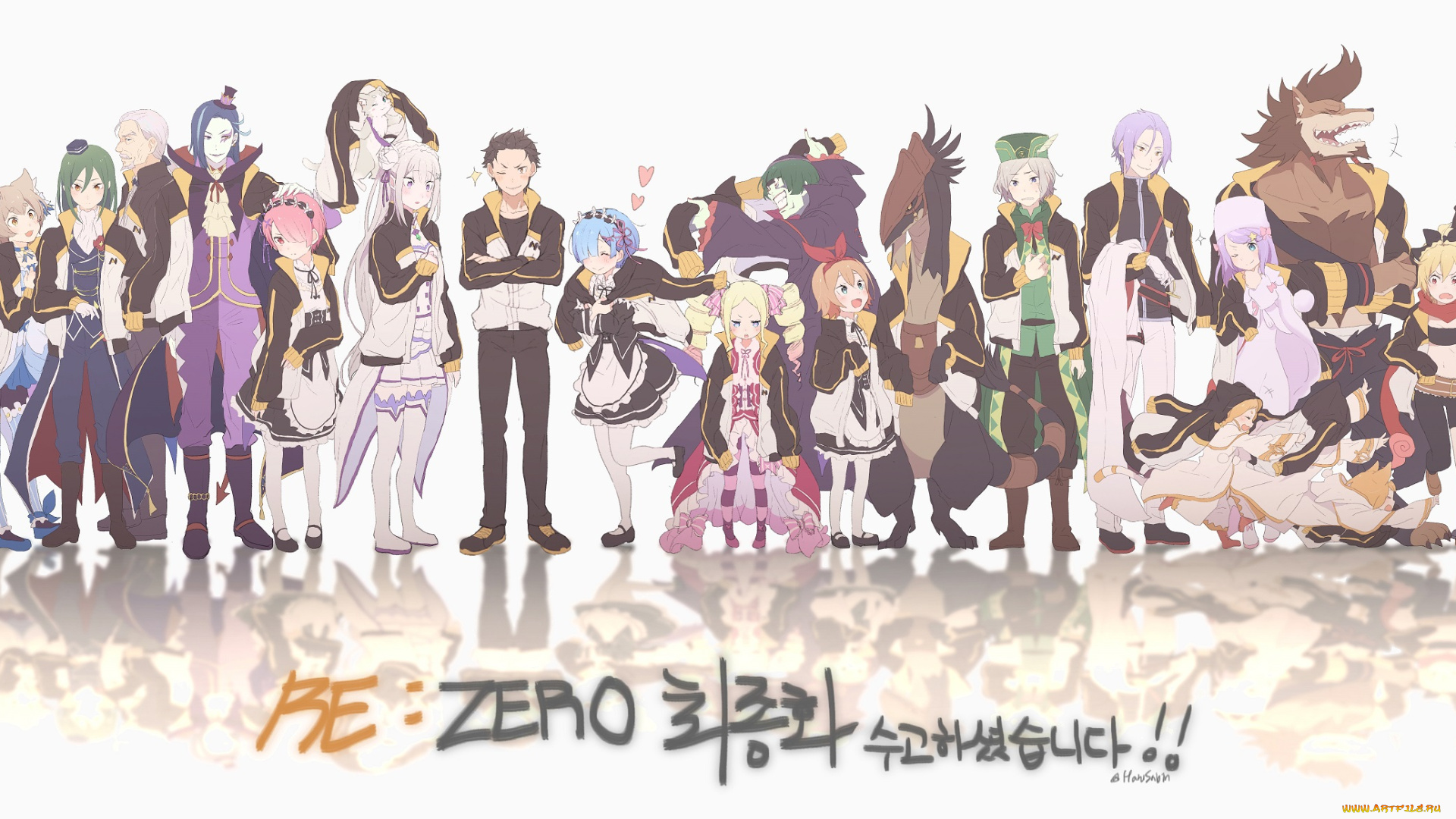 аниме, re, , zero, kara, hajimeru, isekai, seikatsu, персонажи