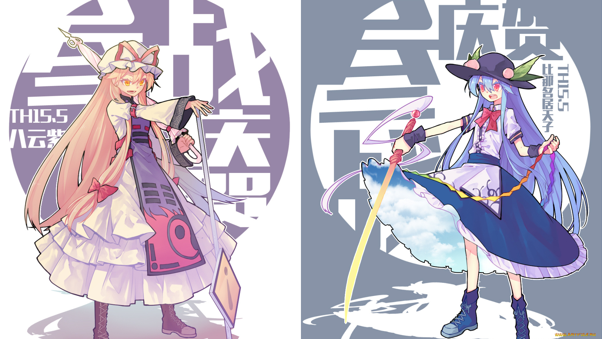 аниме, touhou, девушки