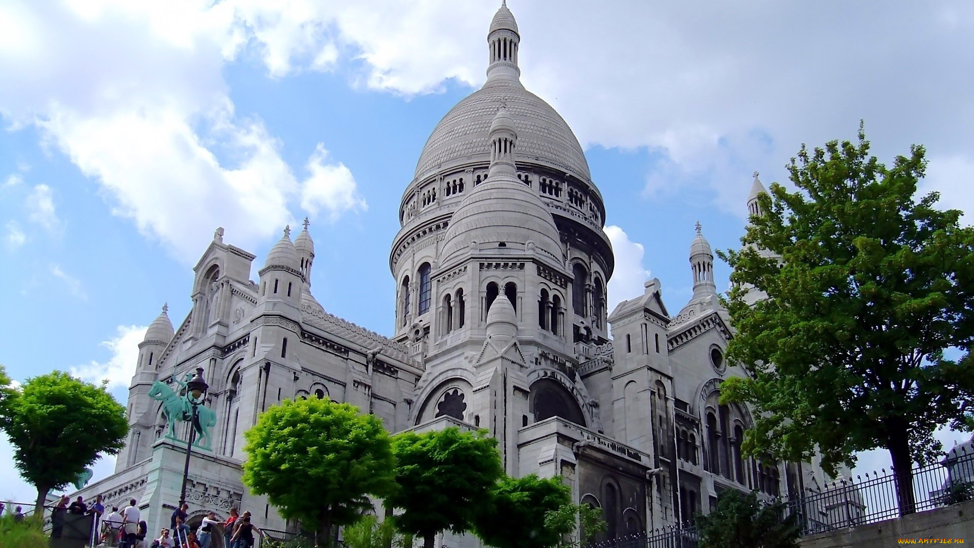 города, париж, , франция, basilica, of, sacre, coeur