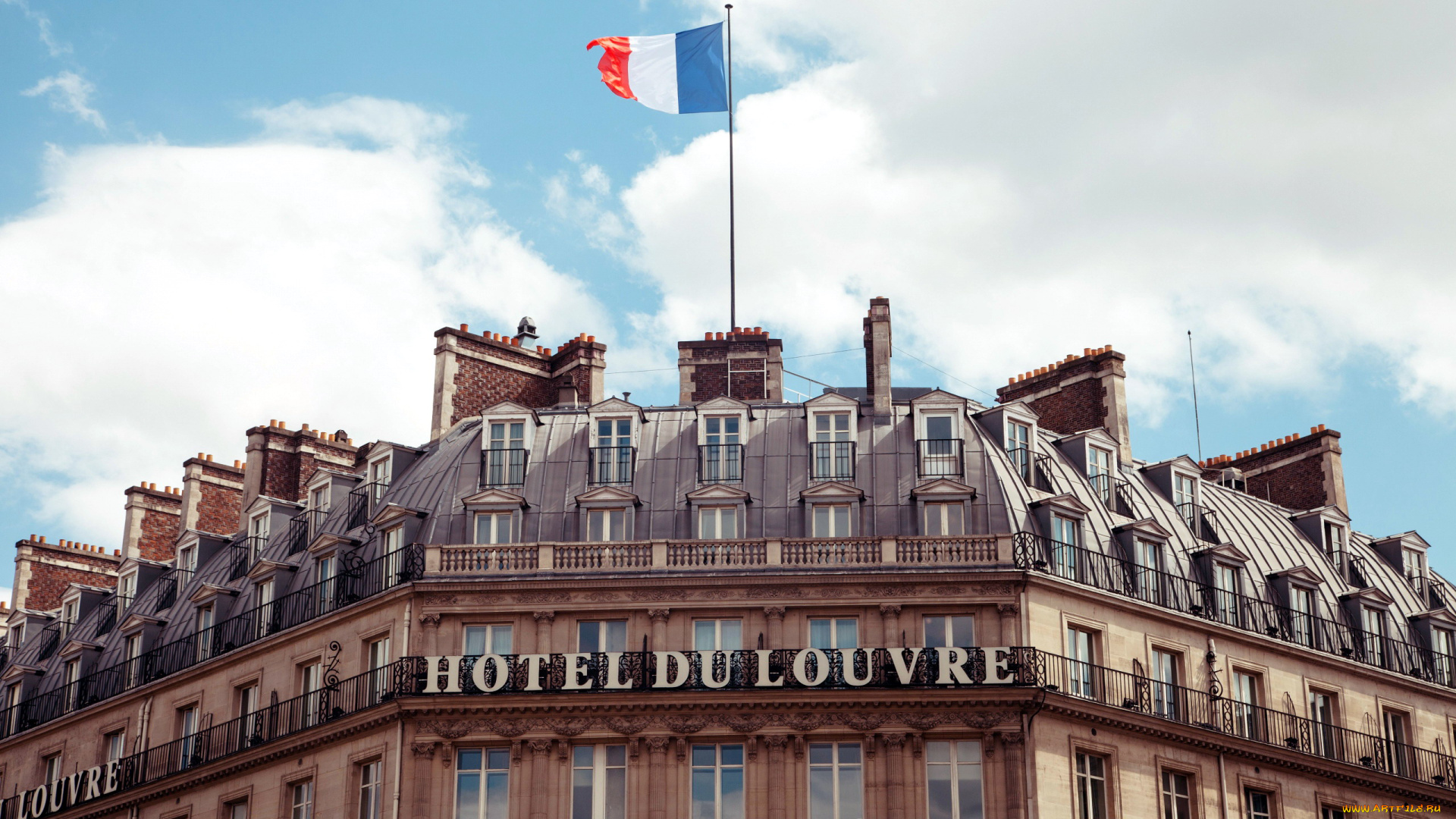 города, париж, , франция, hotel, du, louvre