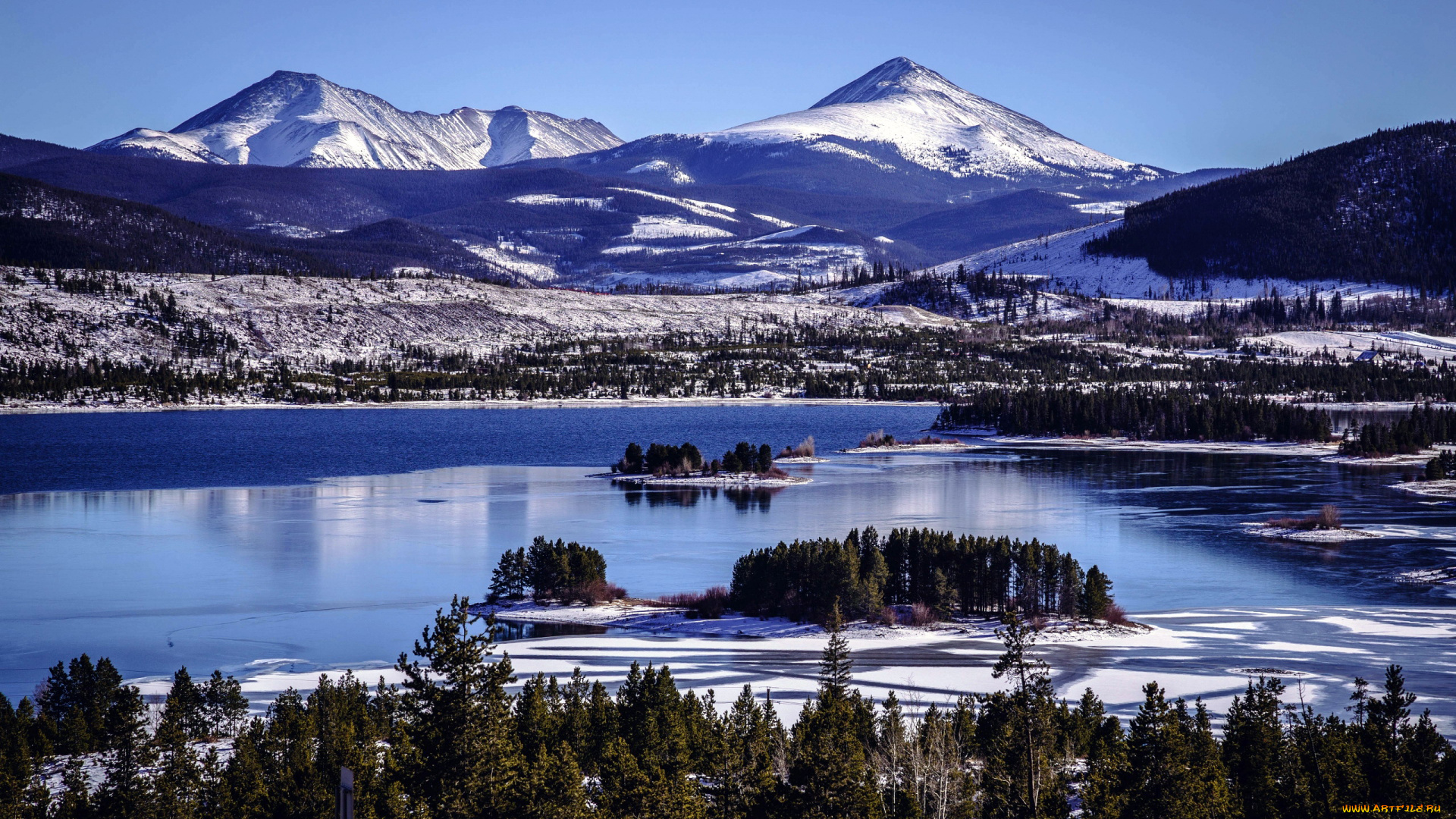 природа, пейзажи, озеро, горы