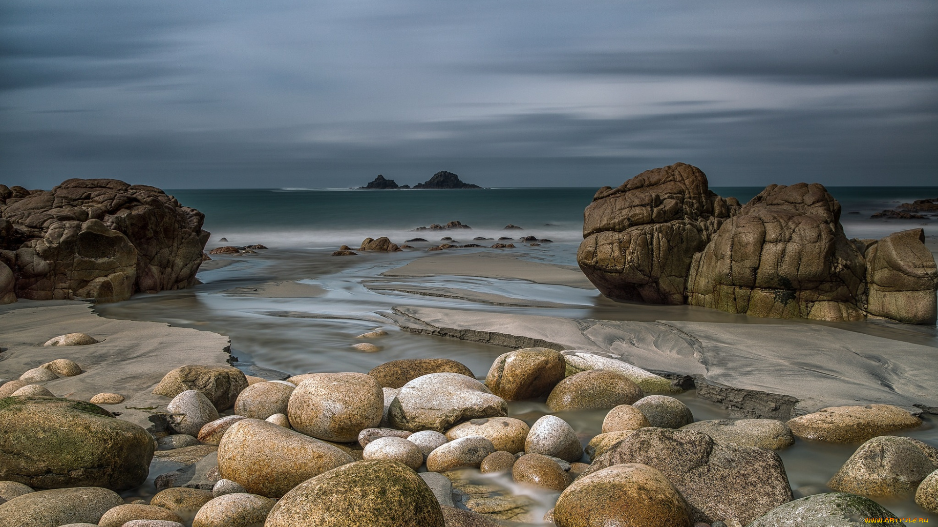 природа, побережье, простор