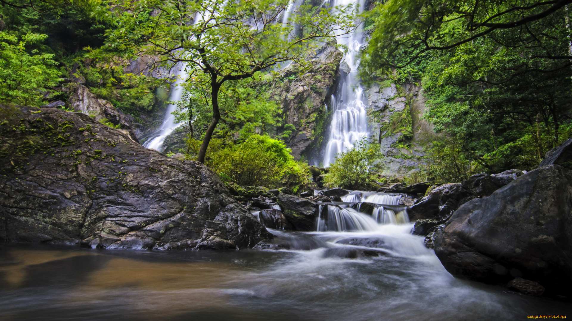 природа, водопады, простор