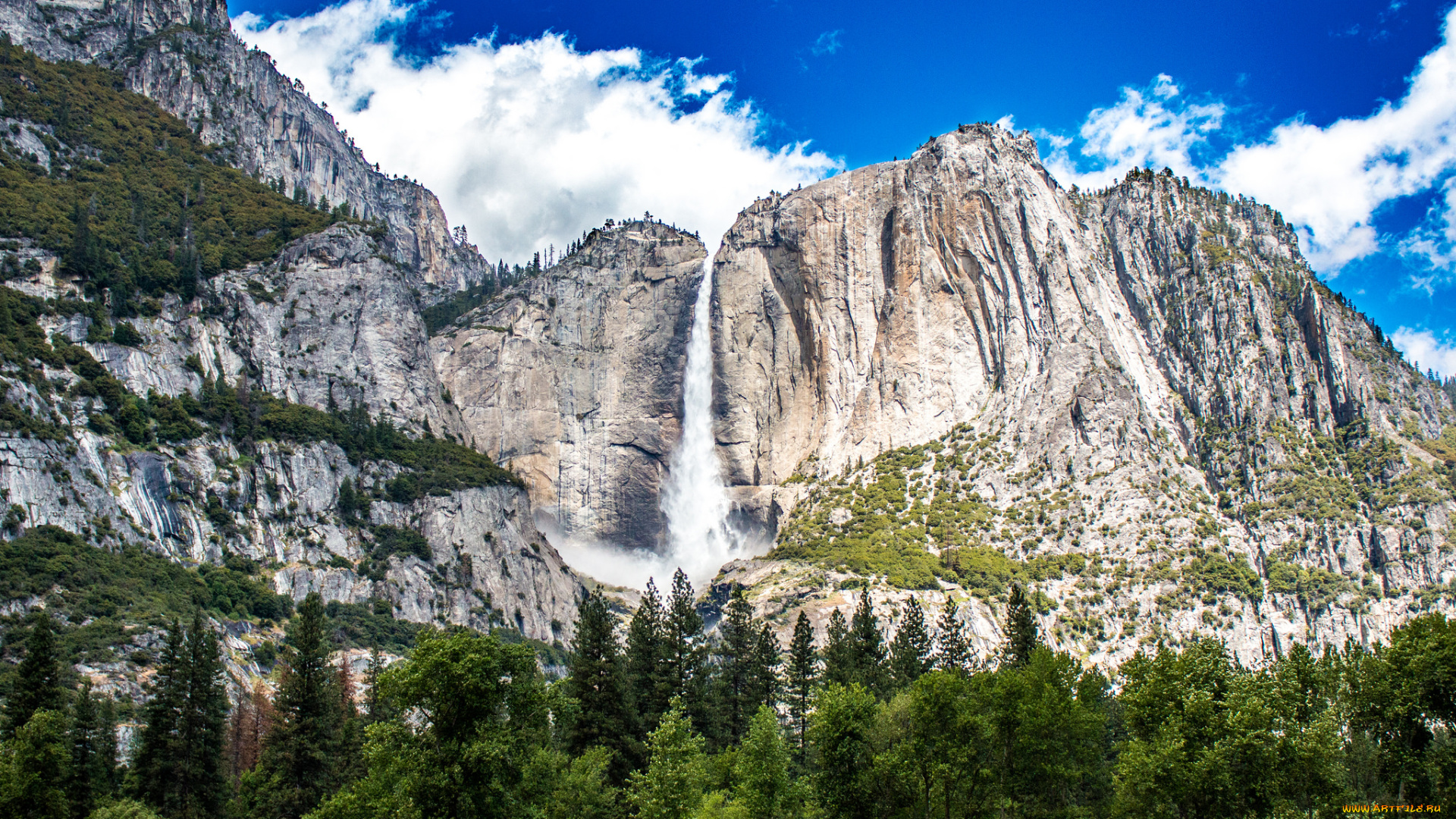 природа, водопады, простор