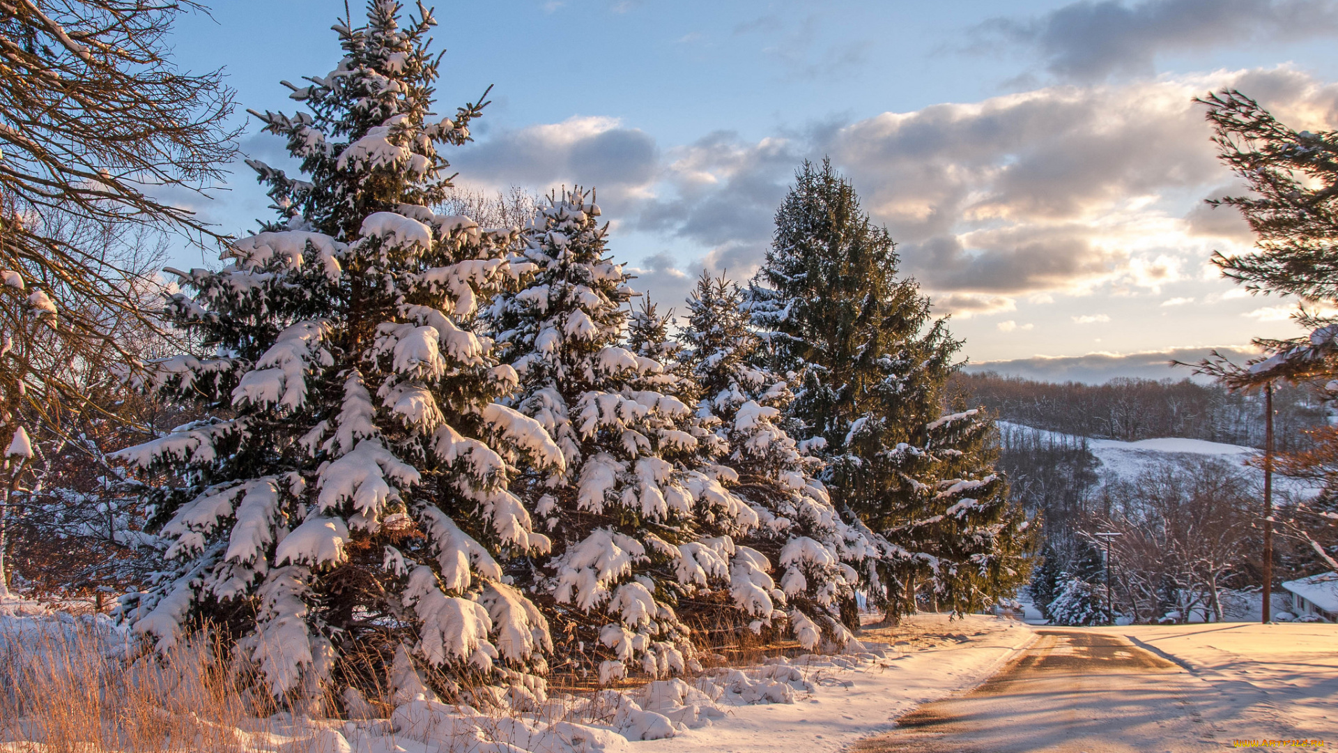 природа, зима, простор