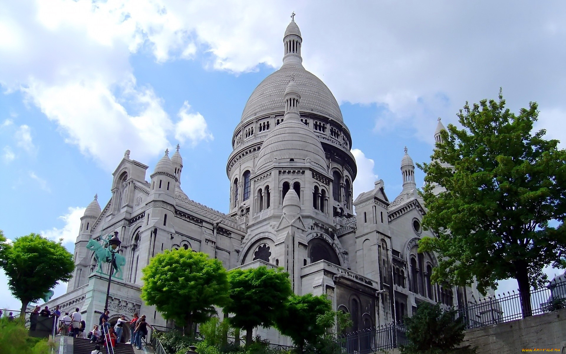 города, париж, , франция, basilica, of, sacre, coeur