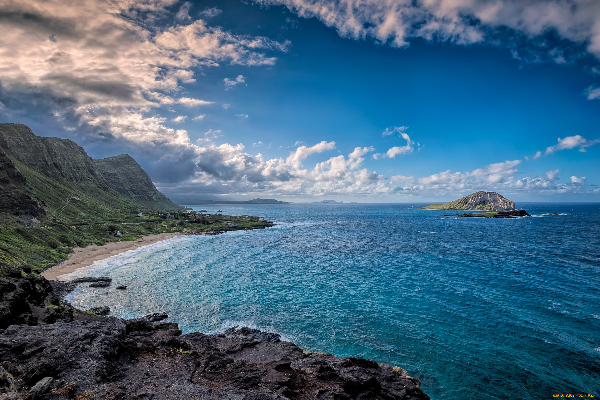 природа, побережье, простор