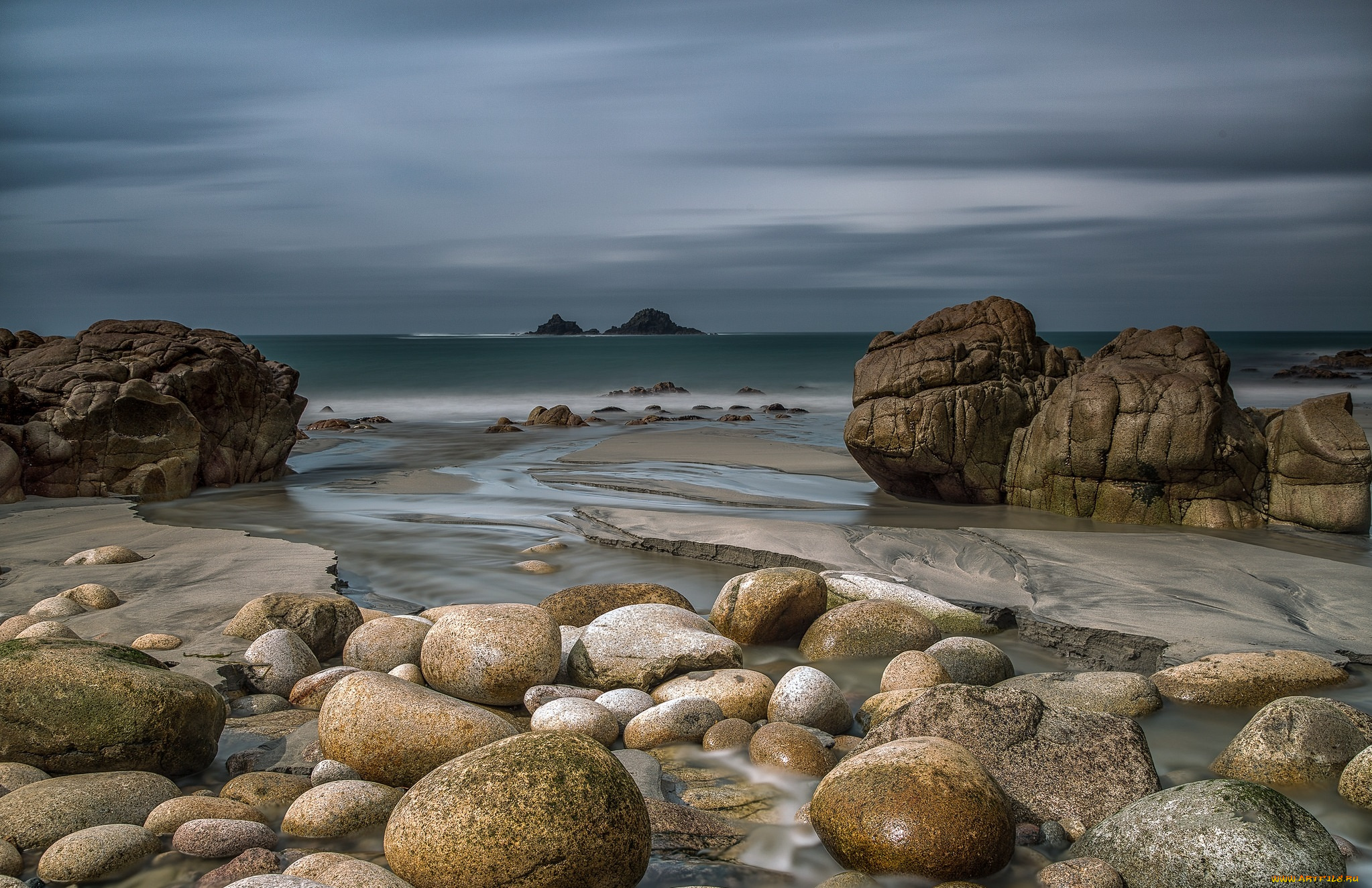 природа, побережье, простор