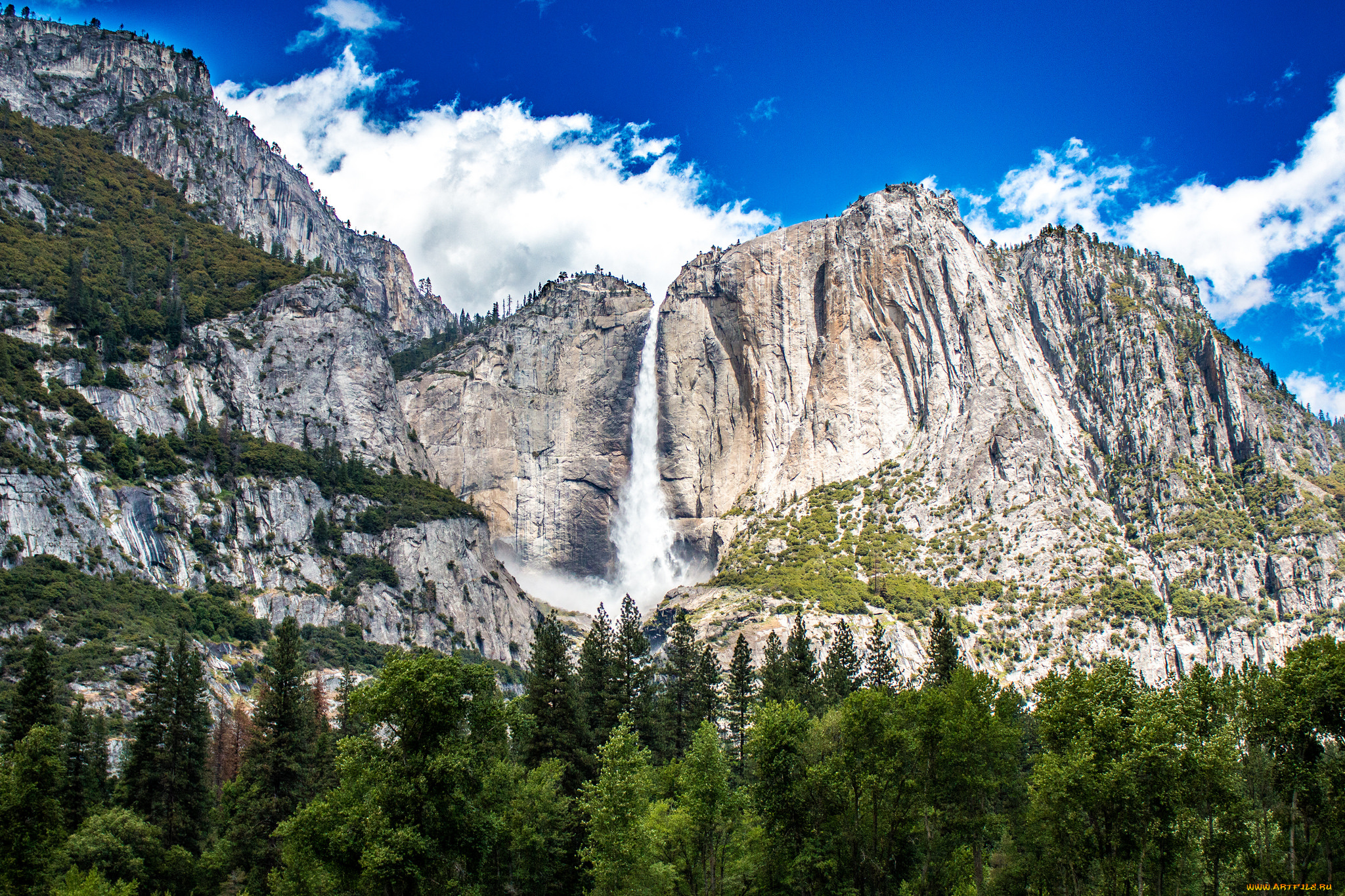 природа, водопады, простор