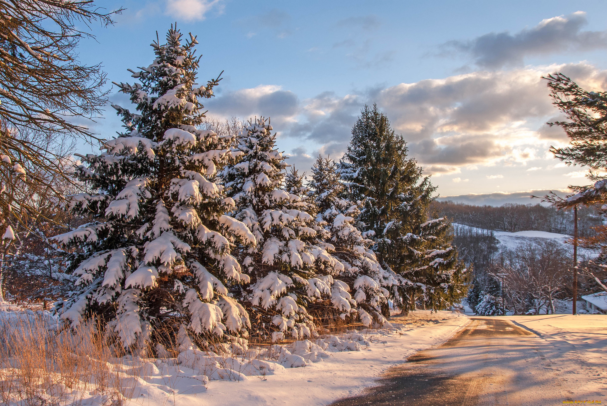 природа, зима, простор