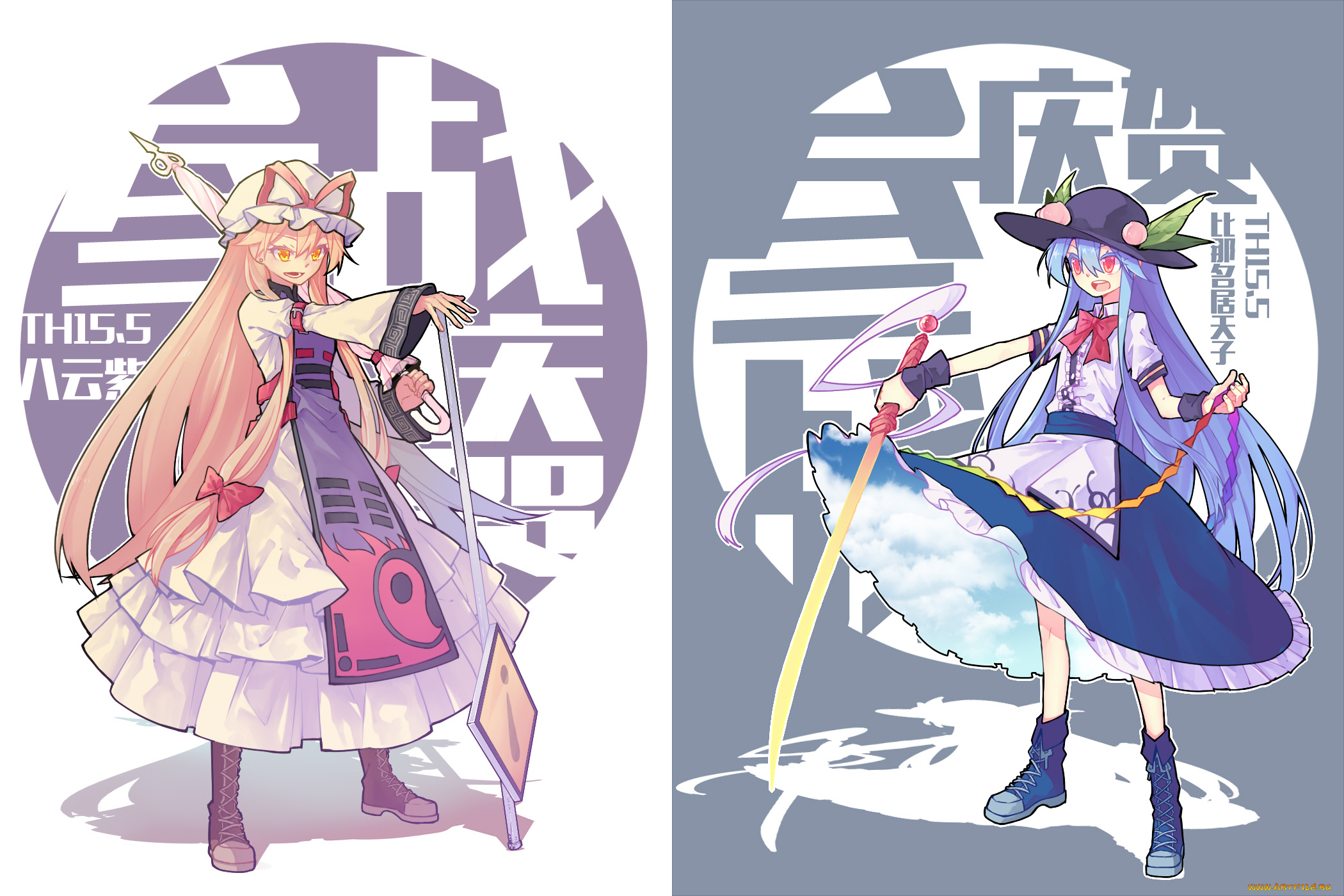 аниме, touhou, девушки