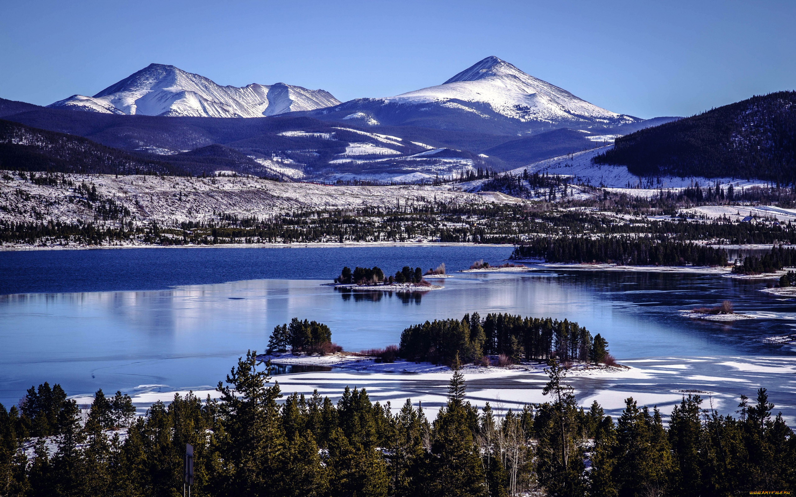 природа, пейзажи, озеро, горы