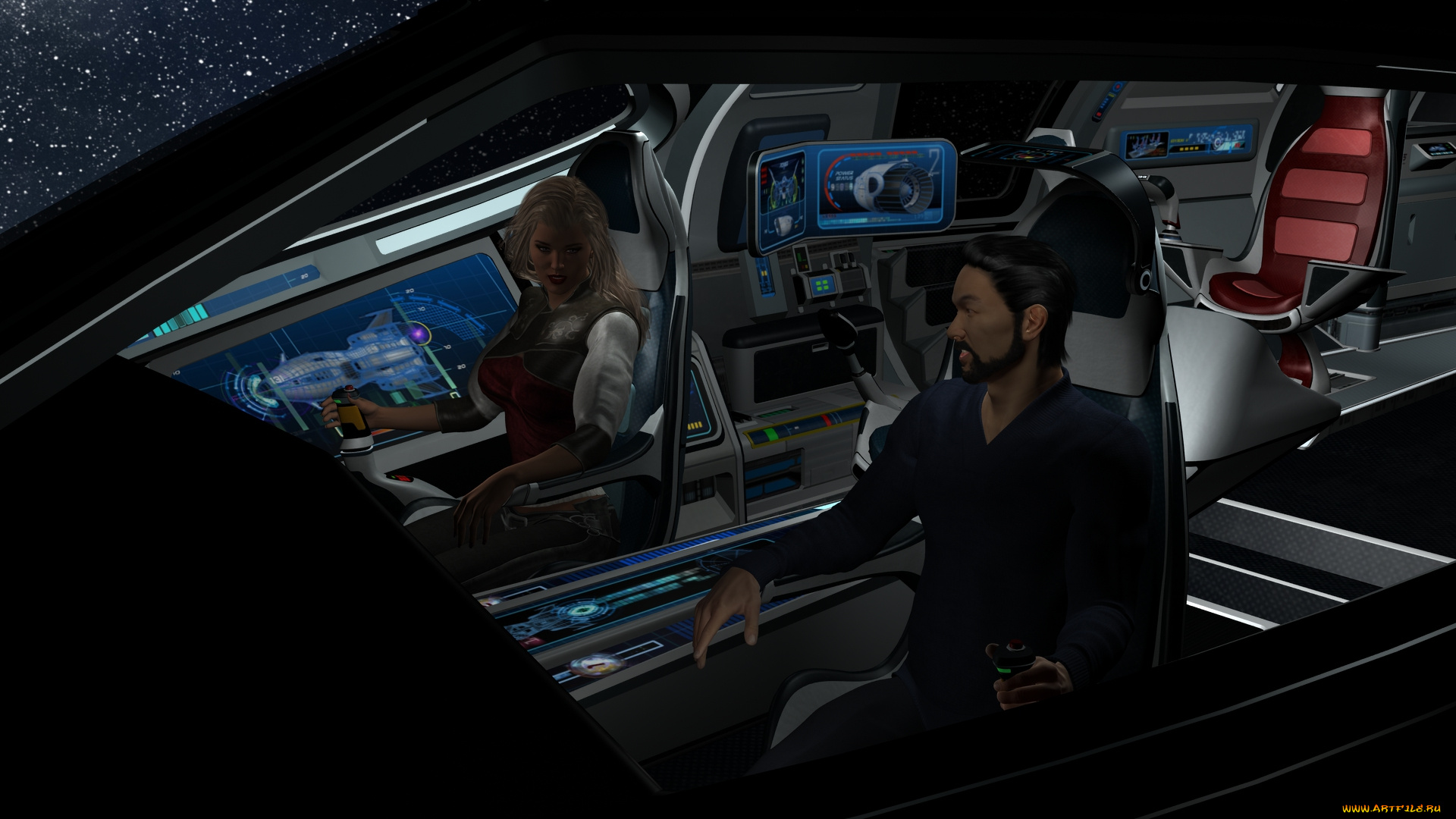 3д, графика, фантазия, , fantasy, девушки, взгляд, фон