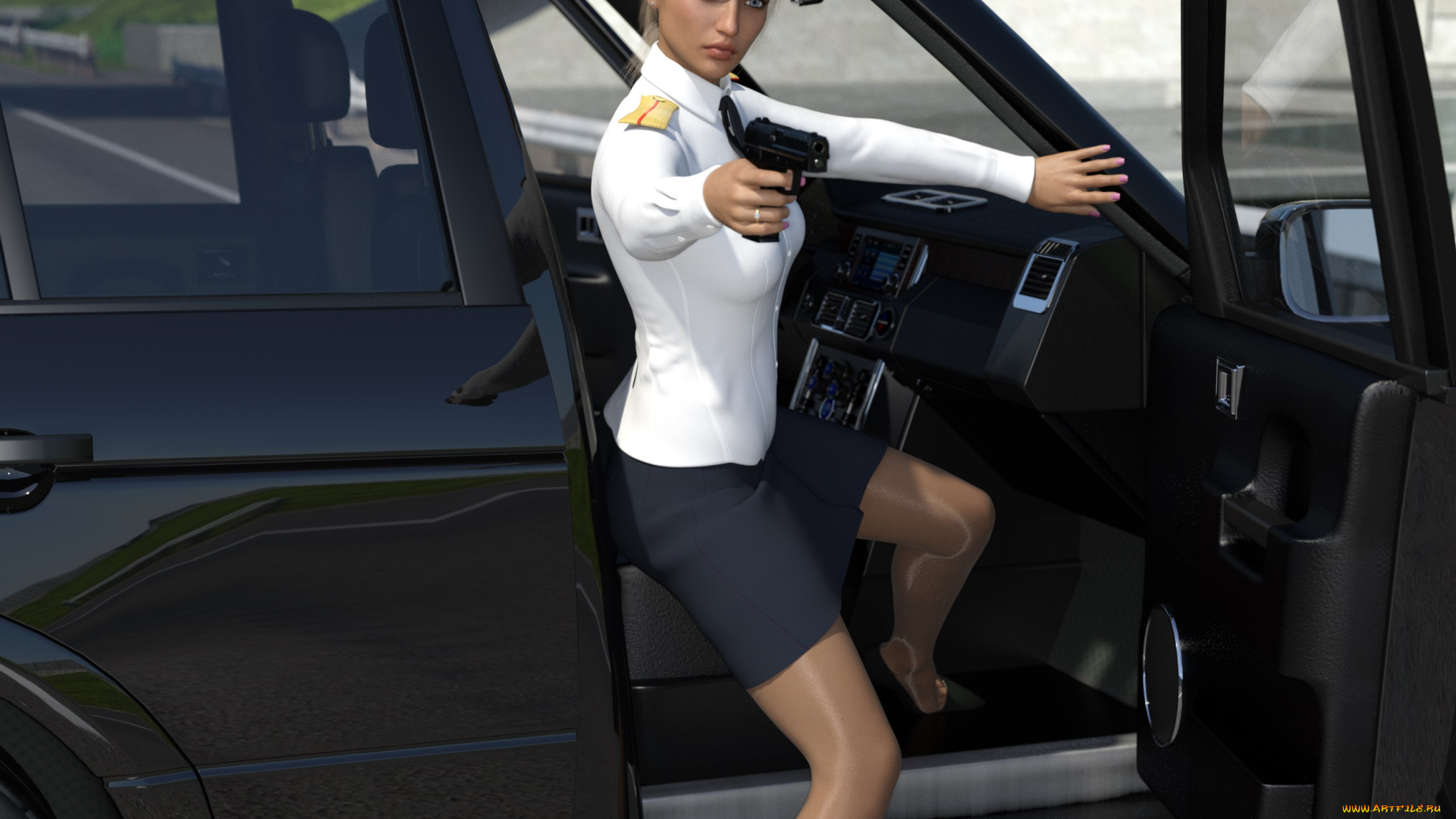 3д, графика, фантазия, , fantasy, фон, взгляд, девушка