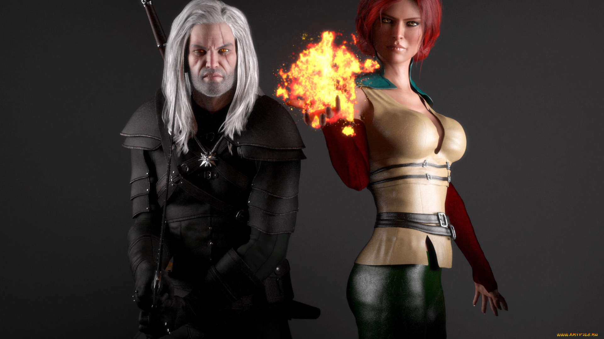 3д, графика, фантазия, , fantasy, фон, взгляд, девушка