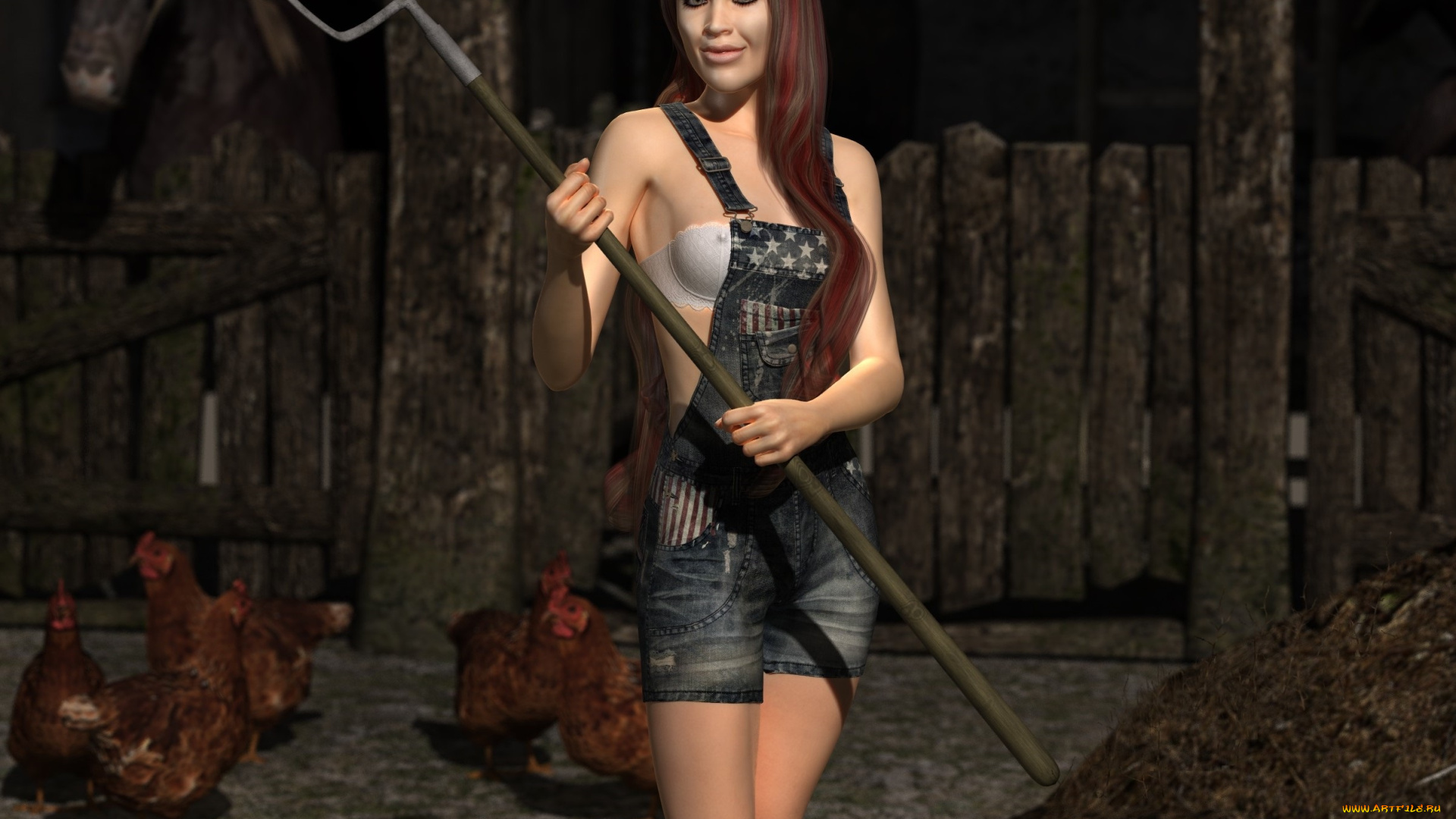 3д, графика, люди, , people, девушка, взгляд, фон