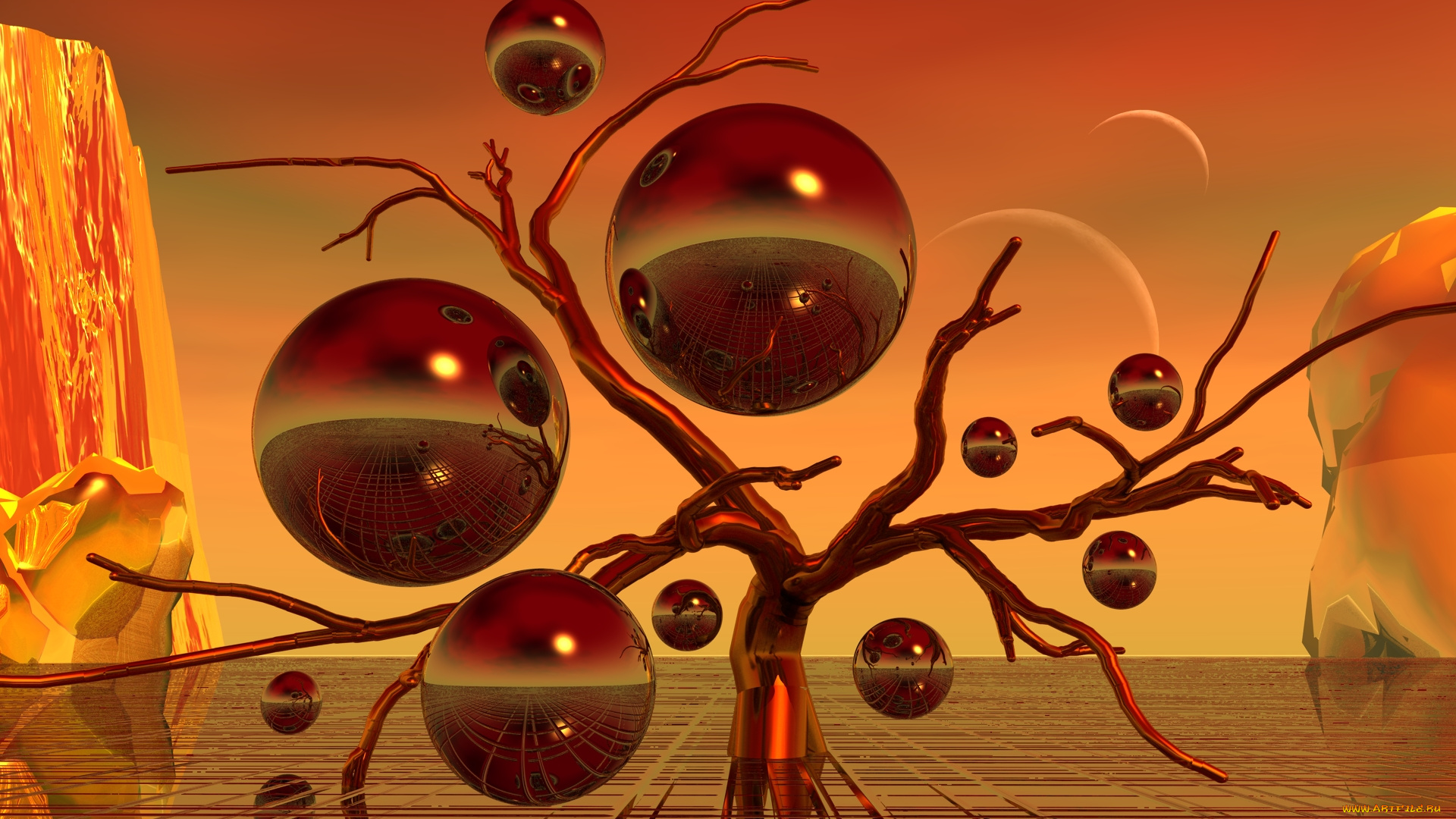 3д, графика, шары, , balls, фон, шары