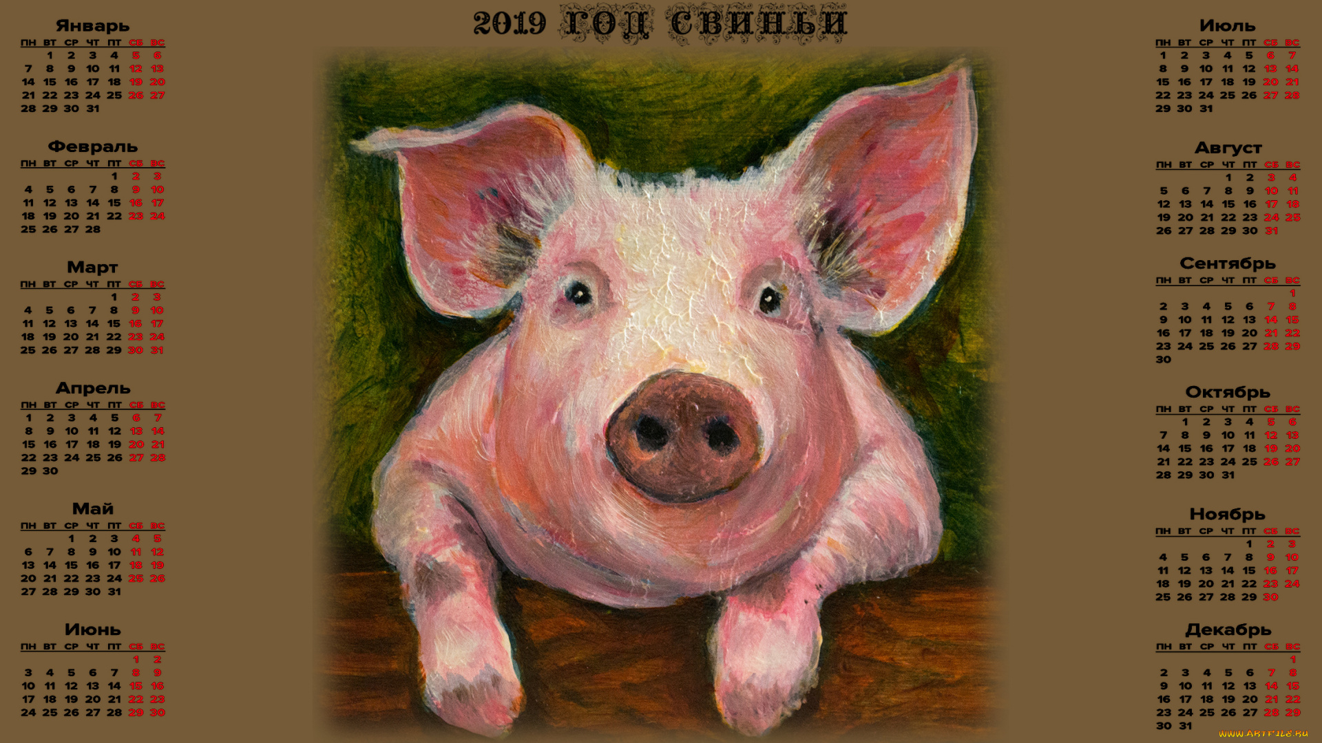 календари, праздники, , салюты, свинья, поросенок