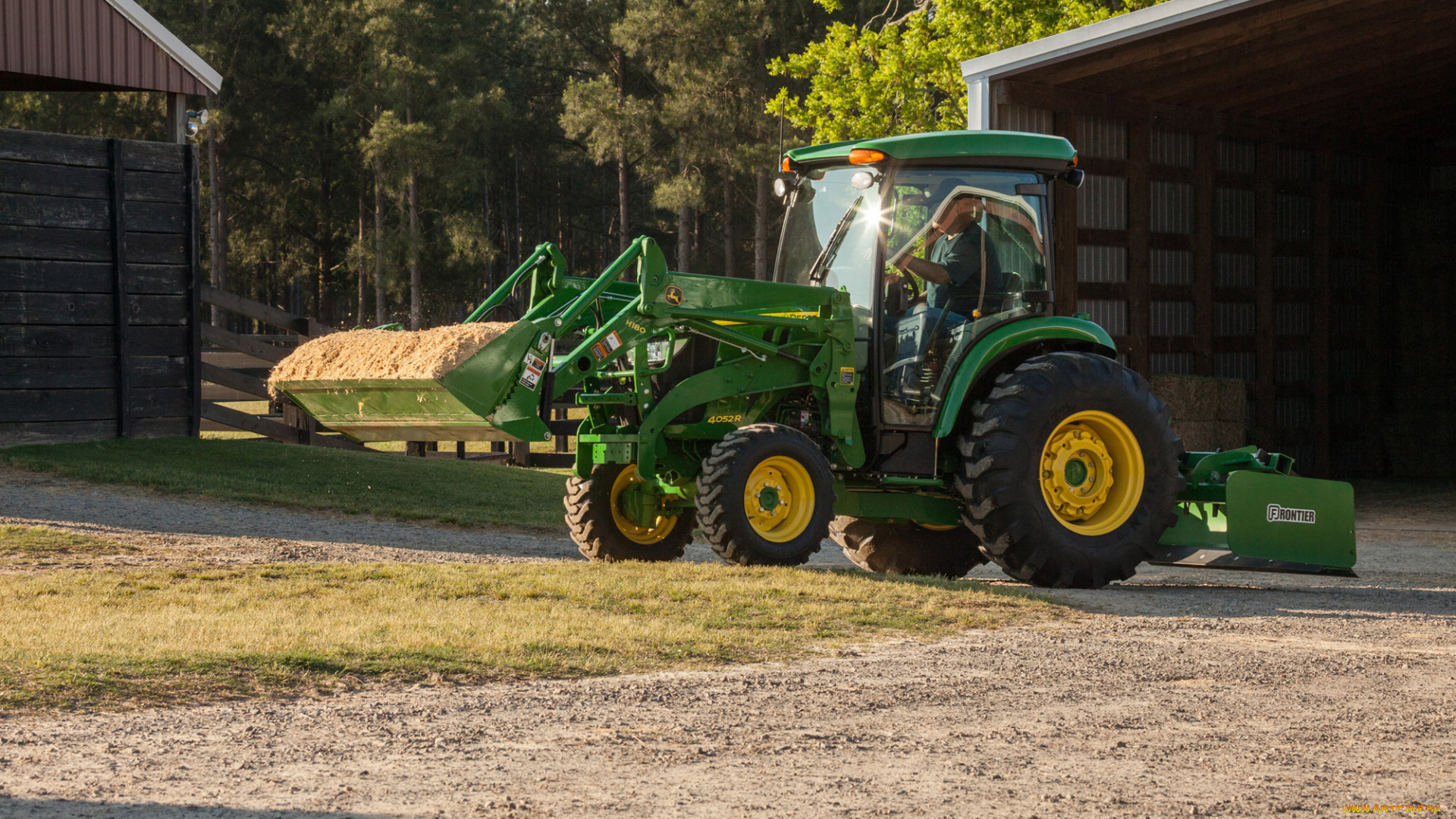 техника, фронтальные, погрузчики, john