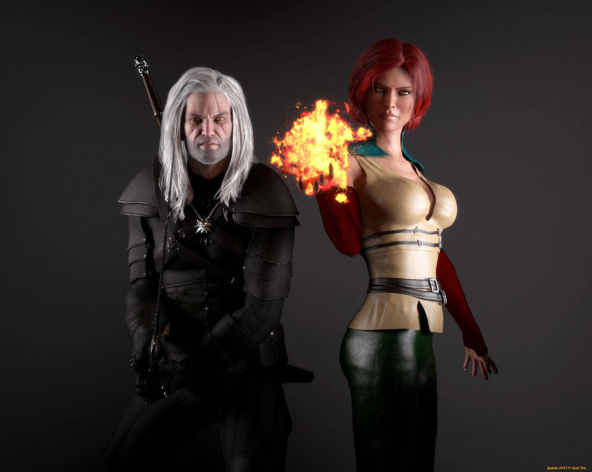 3д, графика, фантазия, , fantasy, фон, взгляд, девушка